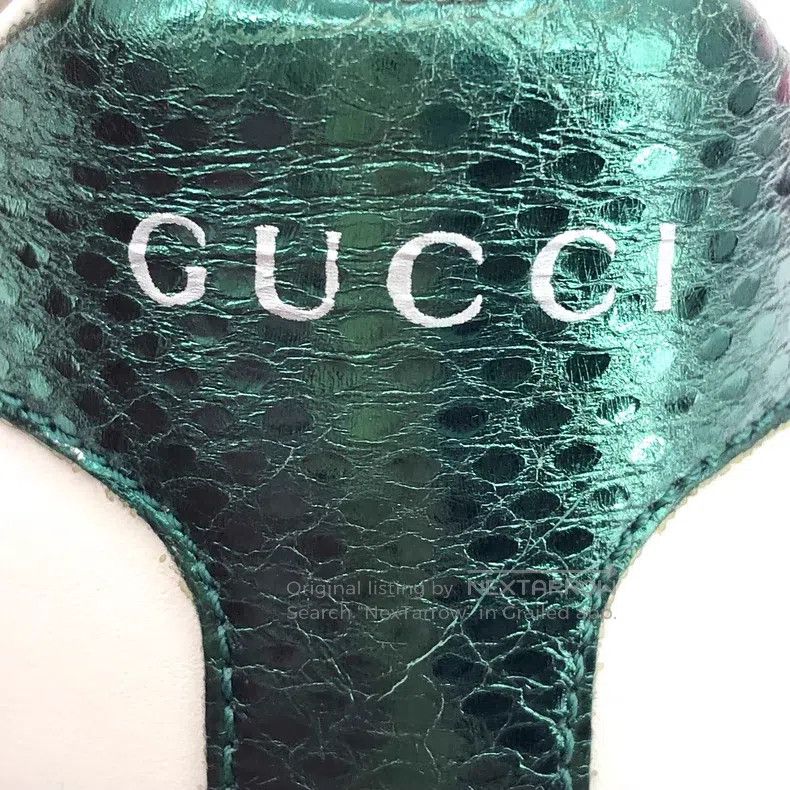 Other Gucci White, red and green webbing little bee embroidery l Size US 12 / IT 42 - 6 Thumbnail