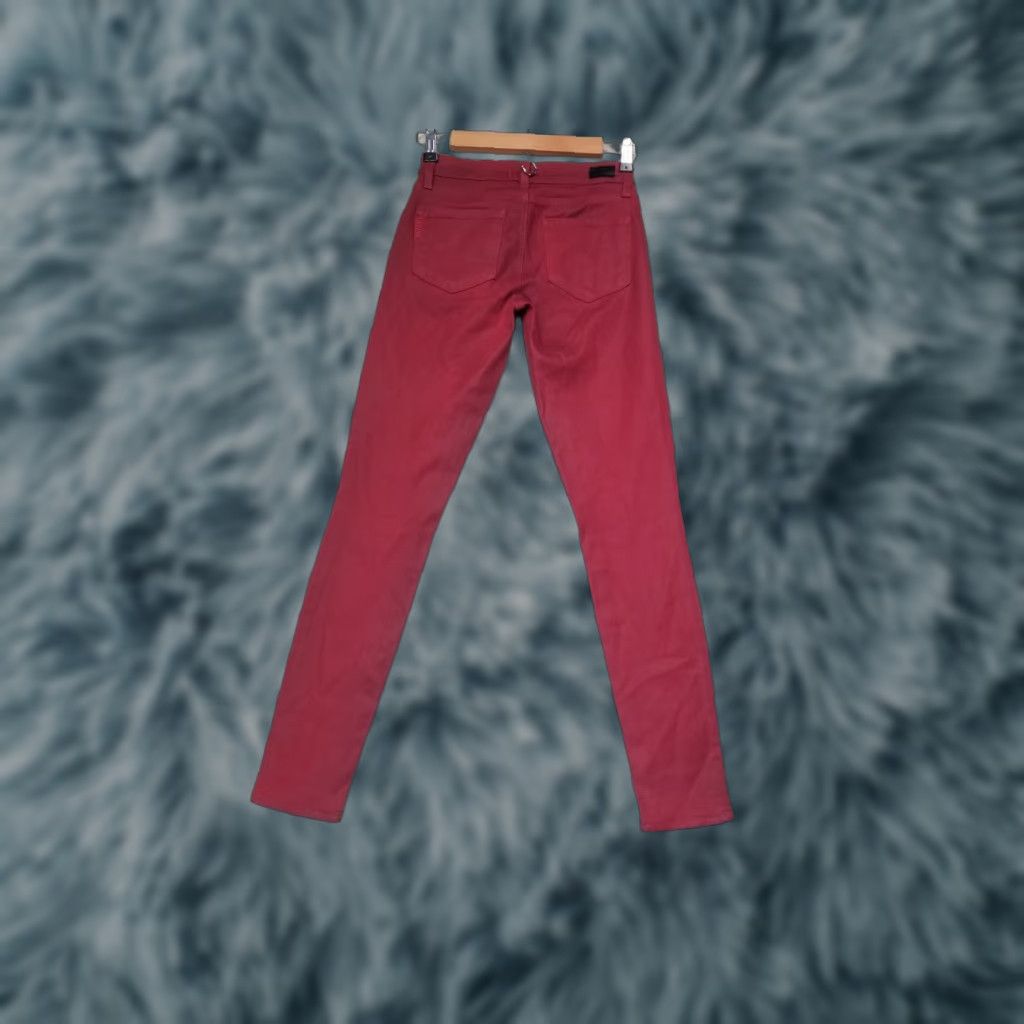 Paige Paige Jeans Women's Regular Slim Size 24 Red Biker 5-Pocket Denim Zip Pockets Stretch Made In USA Size 42" / US 20 - 1 Thumbnail