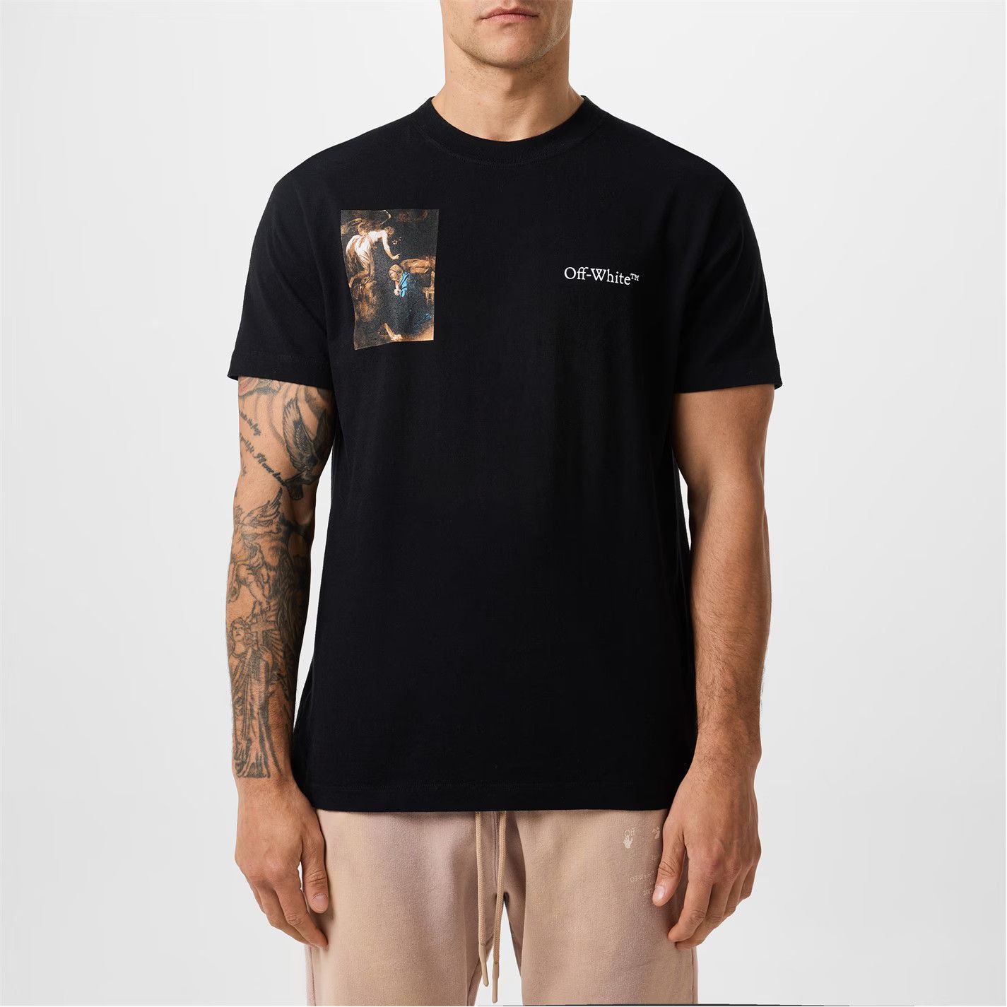 Off-White o1g2r1mq0226 Caavaggio Angel Slim Fit T-Shirt In Black Size US XS / EU 42 / 0 - 6 Thumbnail