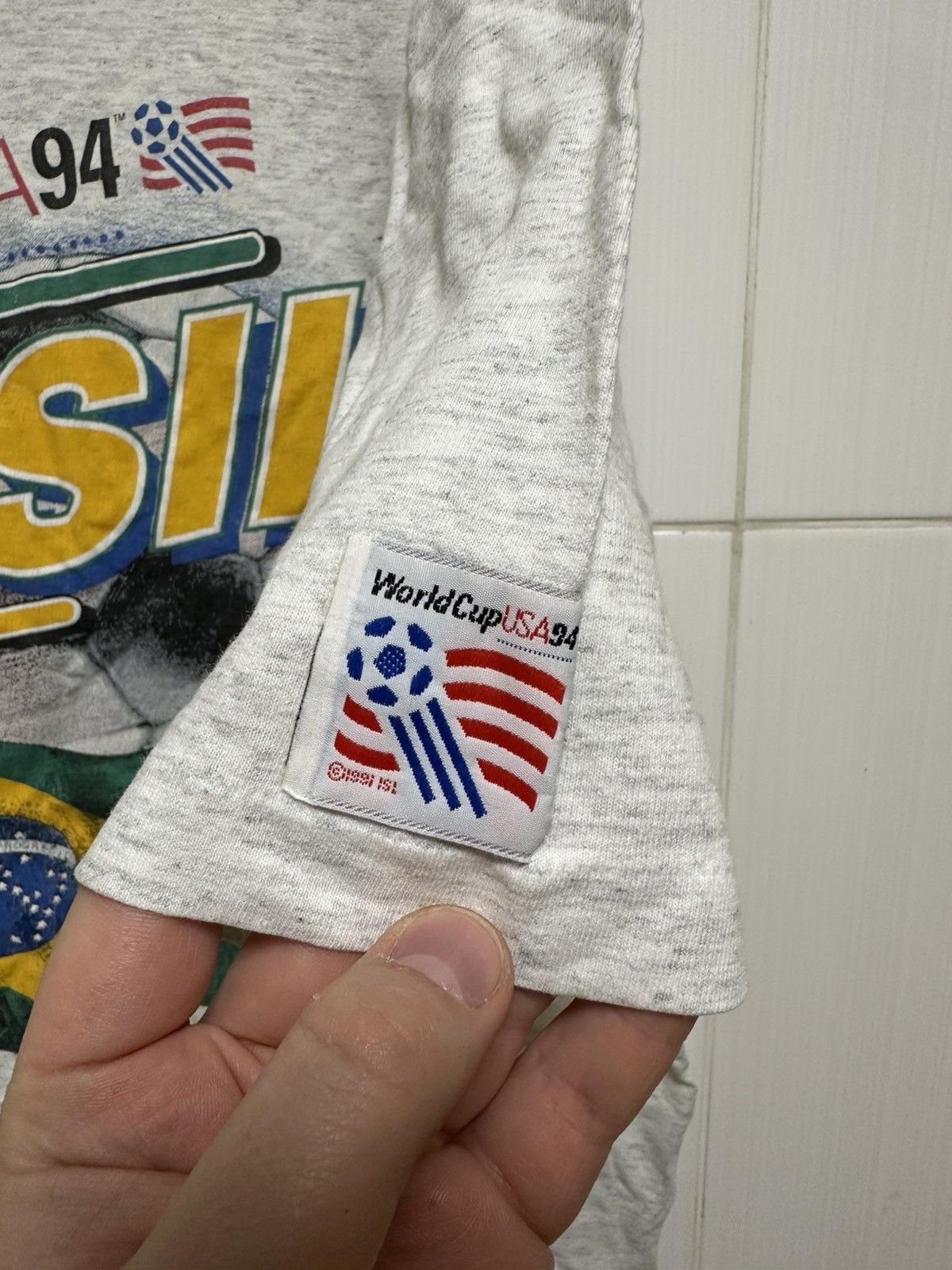 Vintage Vintage Brazil 1994 World Cup Shirt Vintage Single Stitch Size US XL / EU 56 / 4 - 4 Thumbnail