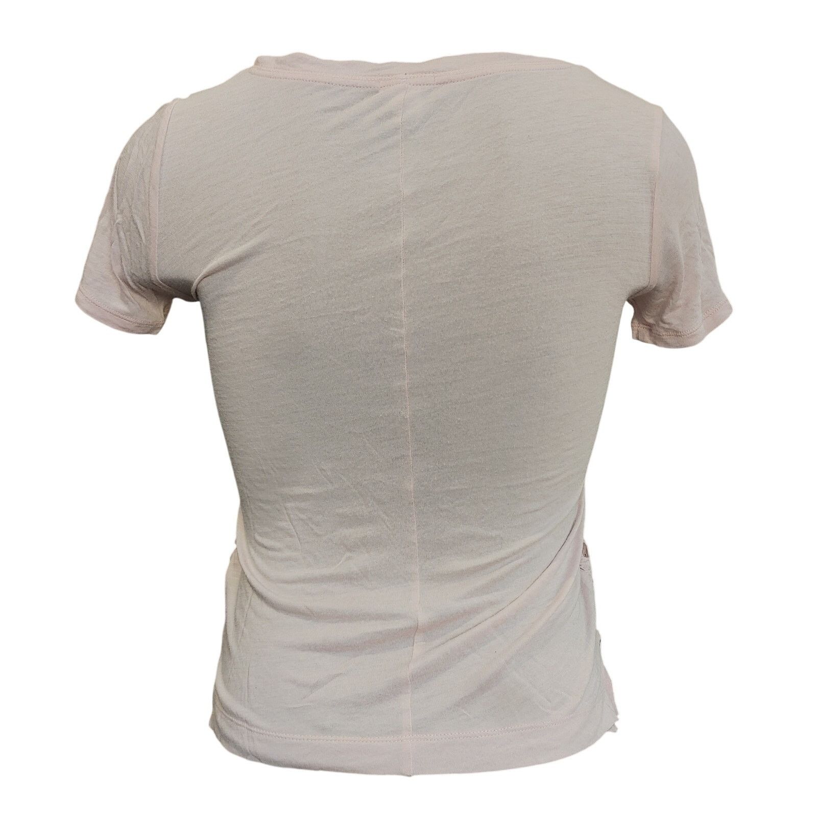 J.Crew J.Crew Women's XXS Light Pink Lace Front Short Sleeve Top Size XXS / US 00 / IT 34 - 2 Thumbnail