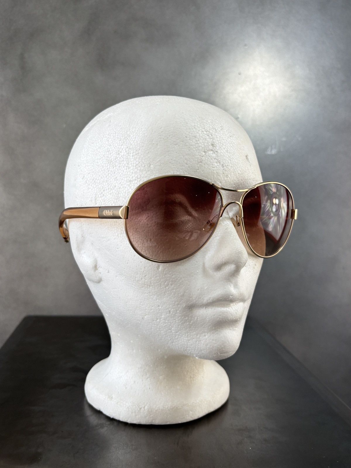 Chloe × Vintage 2000s Chloe Sunglasses Y2K Vintage Aviators LVMH Sparkle Size ONE SIZE - 17 Thumbnail