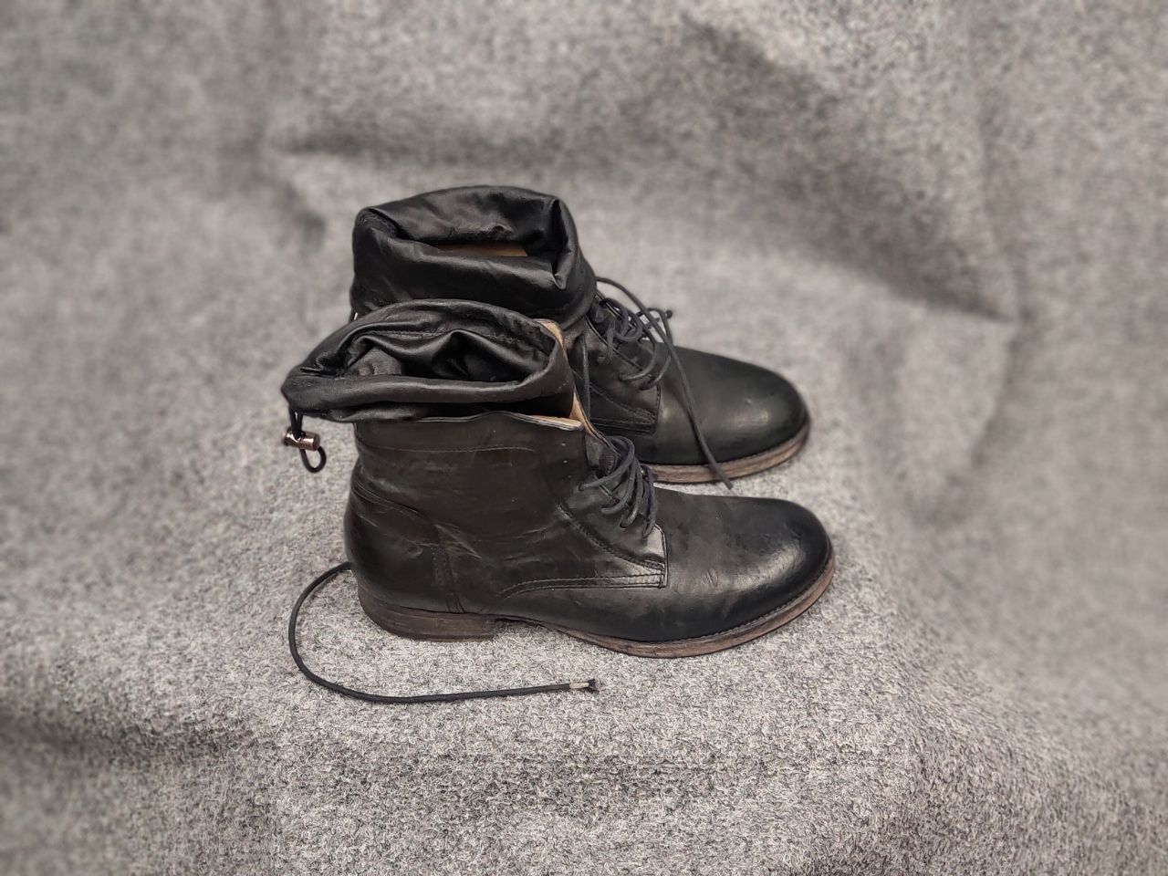 Vintage Vintage Guidi Style lace up Black Leather ankle Boots Size US 7 / IT 37 - 5 Thumbnail