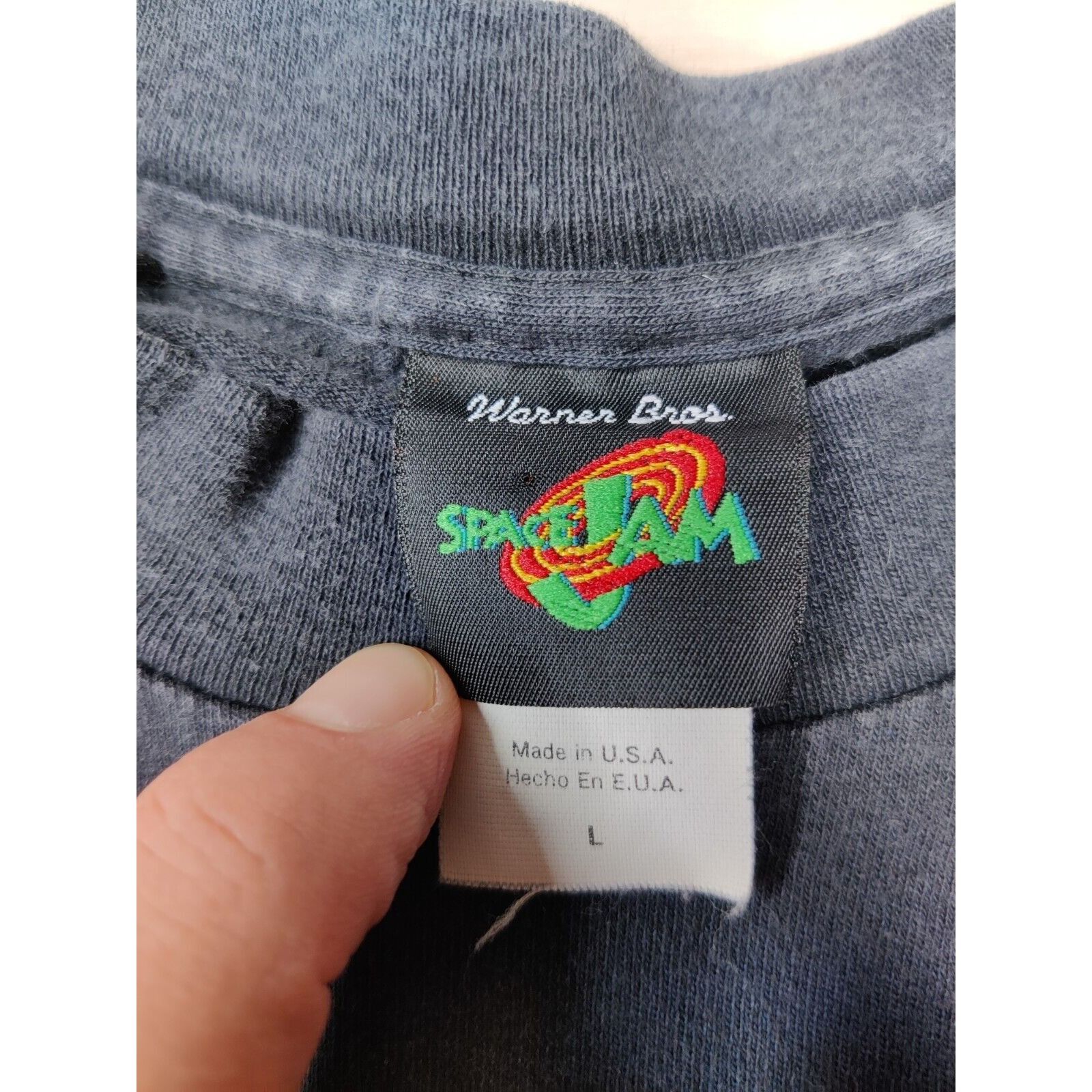 Vintage Vintage Space Jam Long Sleeve T-Shirt L 1996 Black Single St Size US L / EU 52-54 / 3 - 9 Thumbnail
