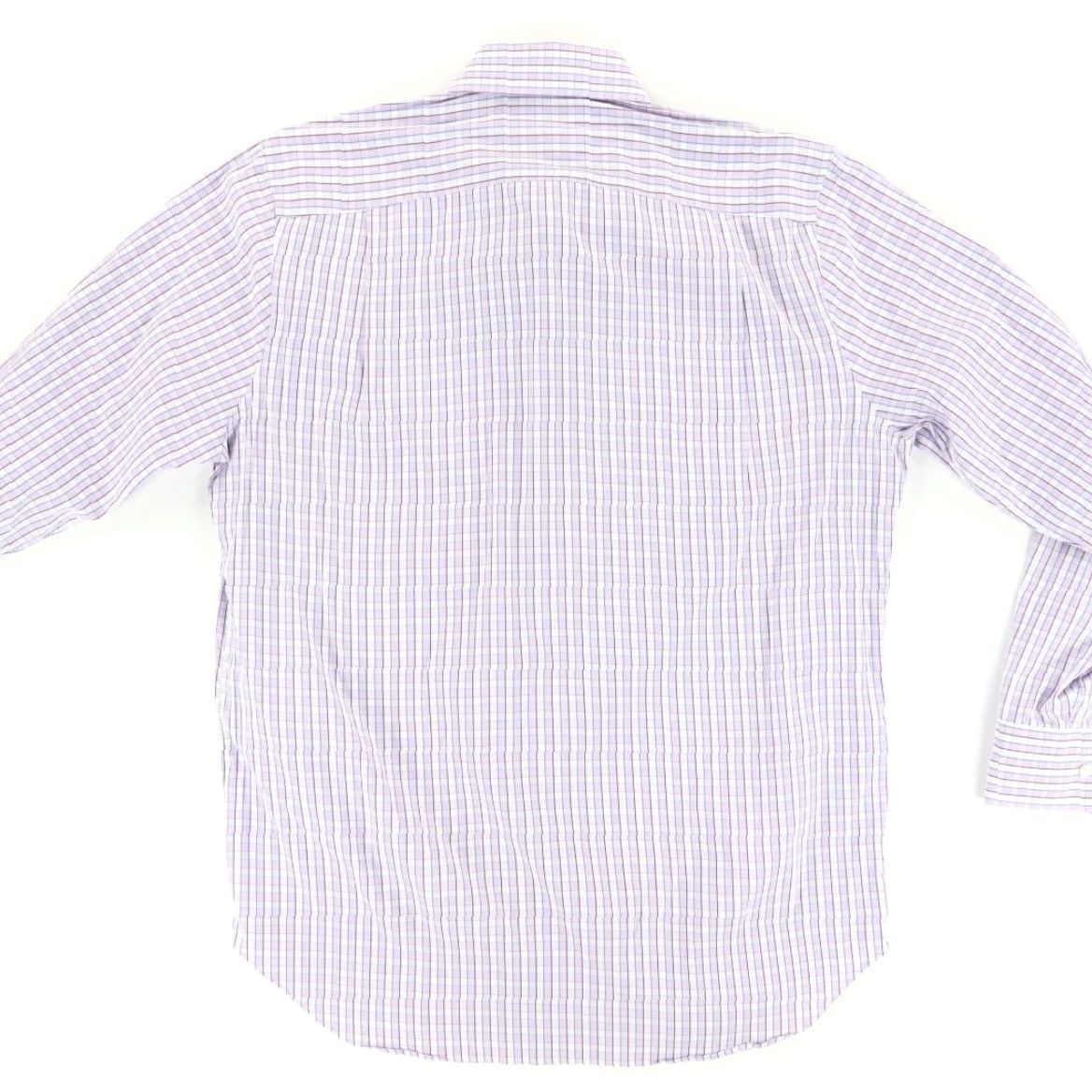 Bonobos Bonobos Shirt Nylon Stretch Cotton Blend Gingham Long Sleeve Button Up Purple Men's L Size US L / EU 52-54 / 3 - 4 Thumbnail