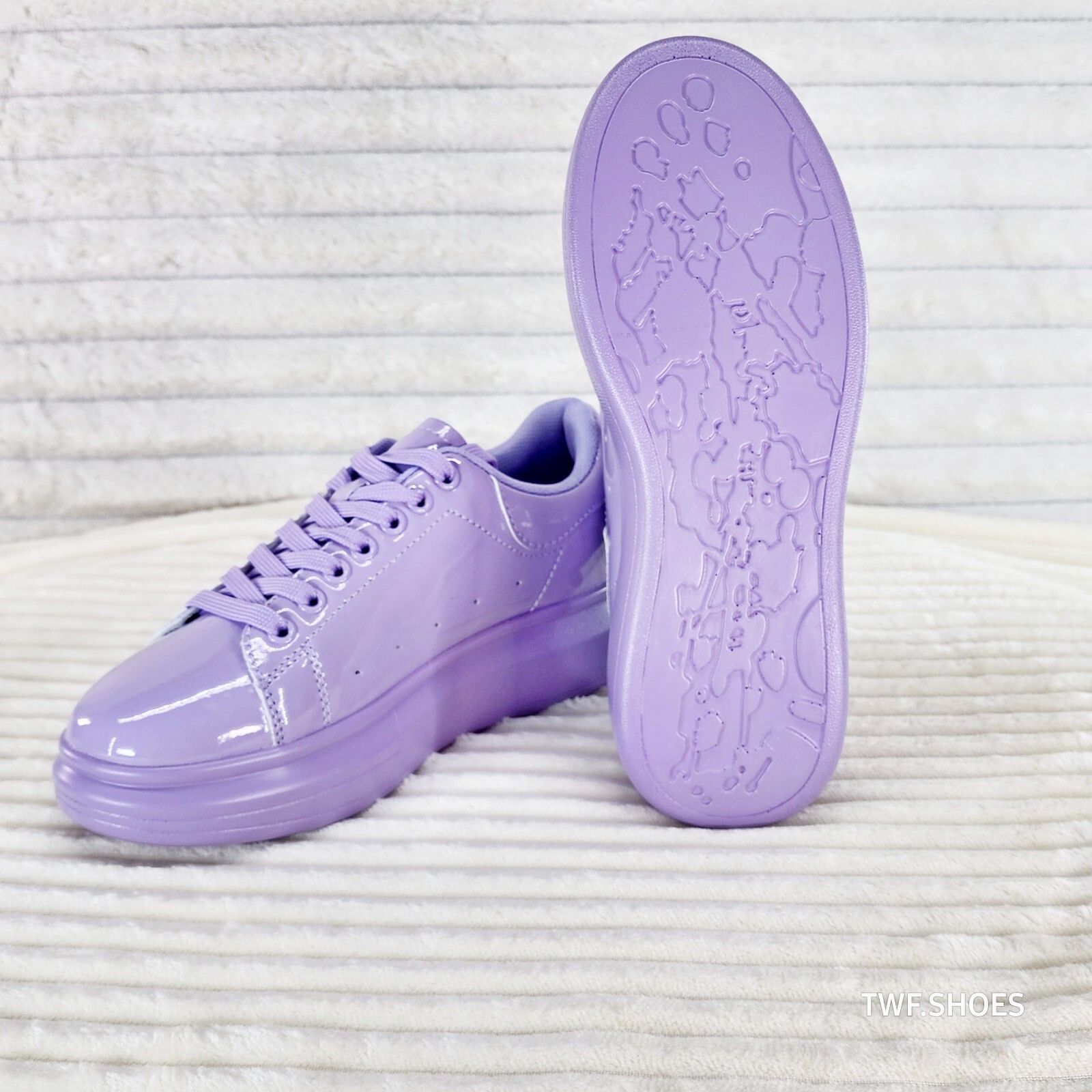 Other Cush Baby 3 Patent Lilac Purple Comfy Sneakers Tennis Shoes Size US 6 / IT 36 - 3 Thumbnail