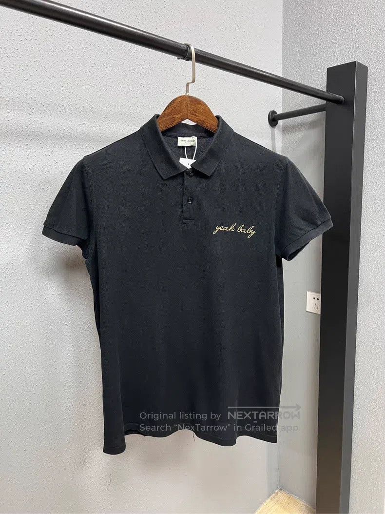 Saint Laurent Paris Saint Laurent Paris Embroidered Gold Thread Short Sleeve P Size US M / EU 48-50 / 2 - 1 Thumbnail