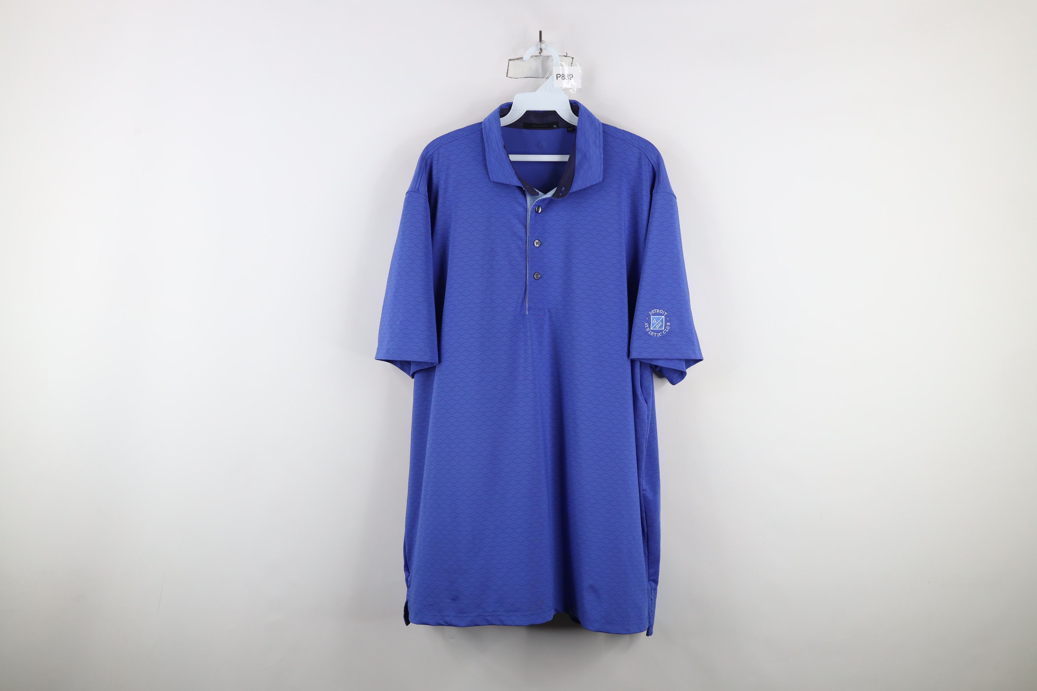 Grenson × Vintage Greyson Golf Detroit Athletic DAC Golfing Polo Shirt Blue Size US XL / EU 56 / 4 - 1 Thumbnail