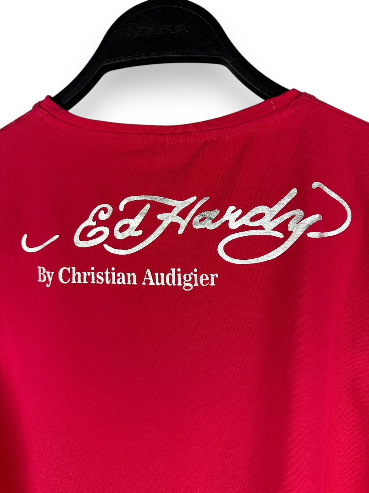 Ed Hardy Vintage Y2K Ed Hardy By Christian Audigier Pink T-Shirt Size XS / US 0-2 / IT 36-38 - 11 Thumbnail