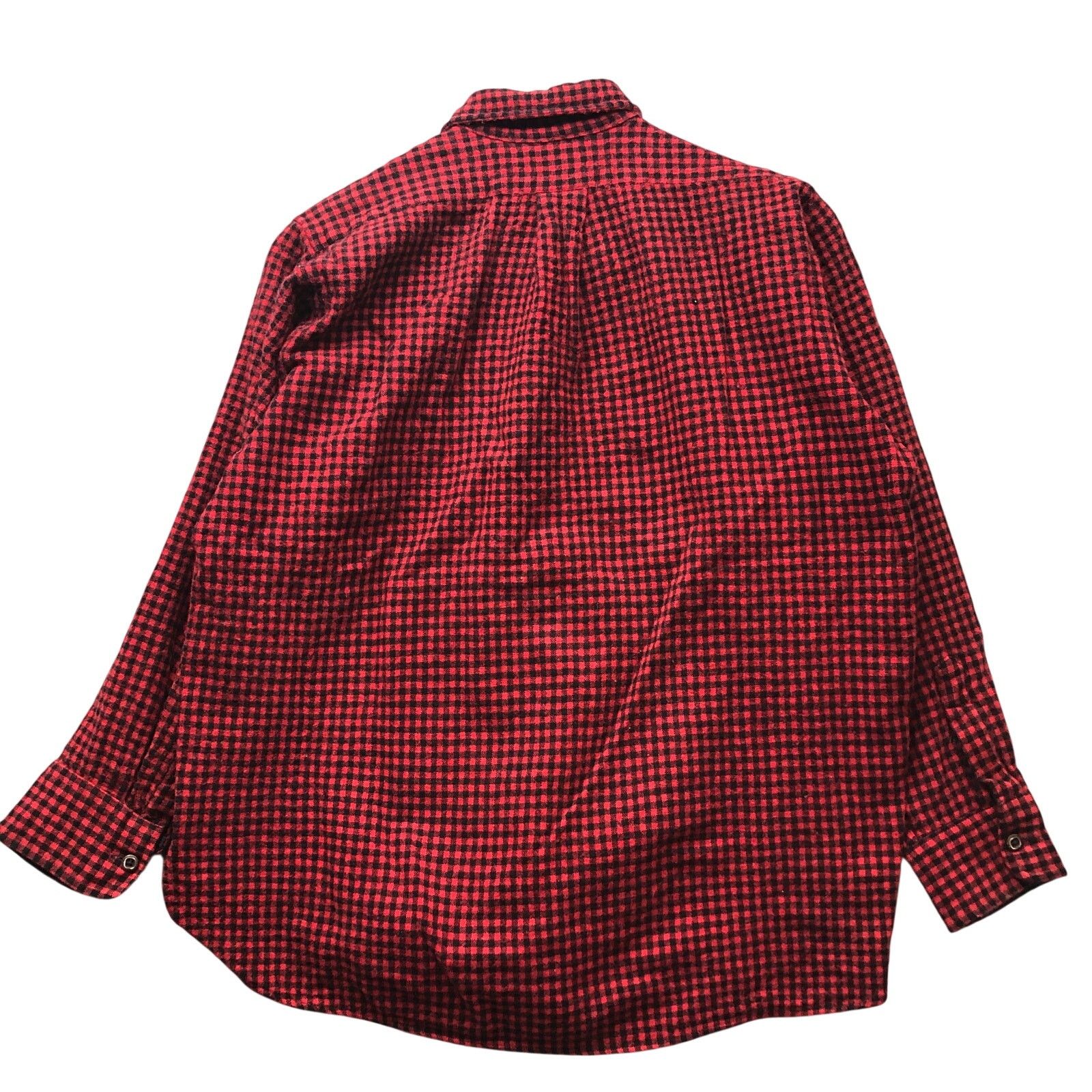 L.L. Bean Vintage LL Bean Wool Blend Button Up Shirt Men's M Check Red Size US M / EU 48-50 / 2 - 7 Thumbnail