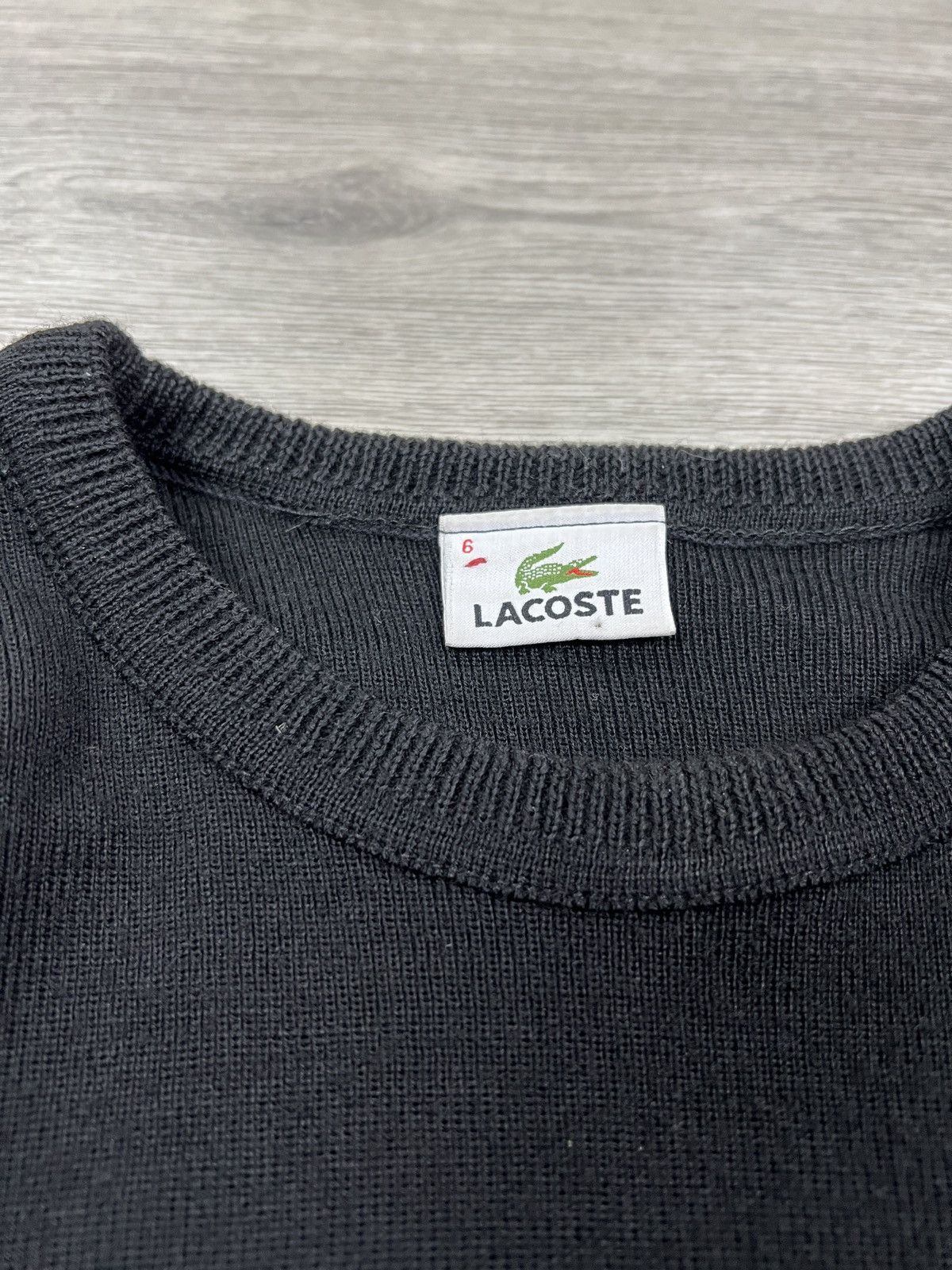 Lacoste Lacoste Vintage Black Wool Knit Sweater Size L Size US L / EU 52-54 / 3 - 11 Thumbnail