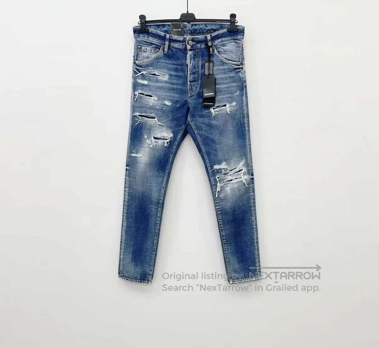 Dsquared2 Blue Distressed Denim Jeans Size 30. Size US 30 / EU 46 - 1 Thumbnail
