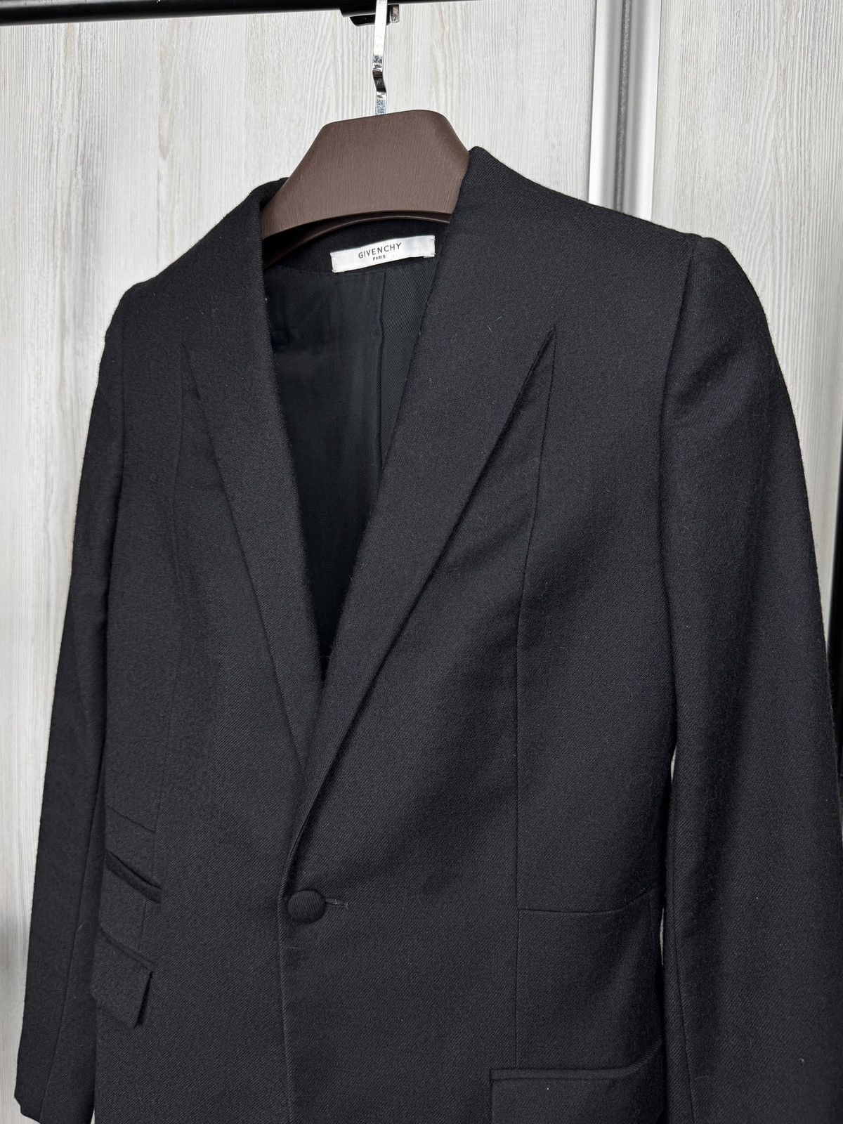 Givenchy Givenchy Paris black wool one button dinner jacket blazer Size 36R - 5 Thumbnail