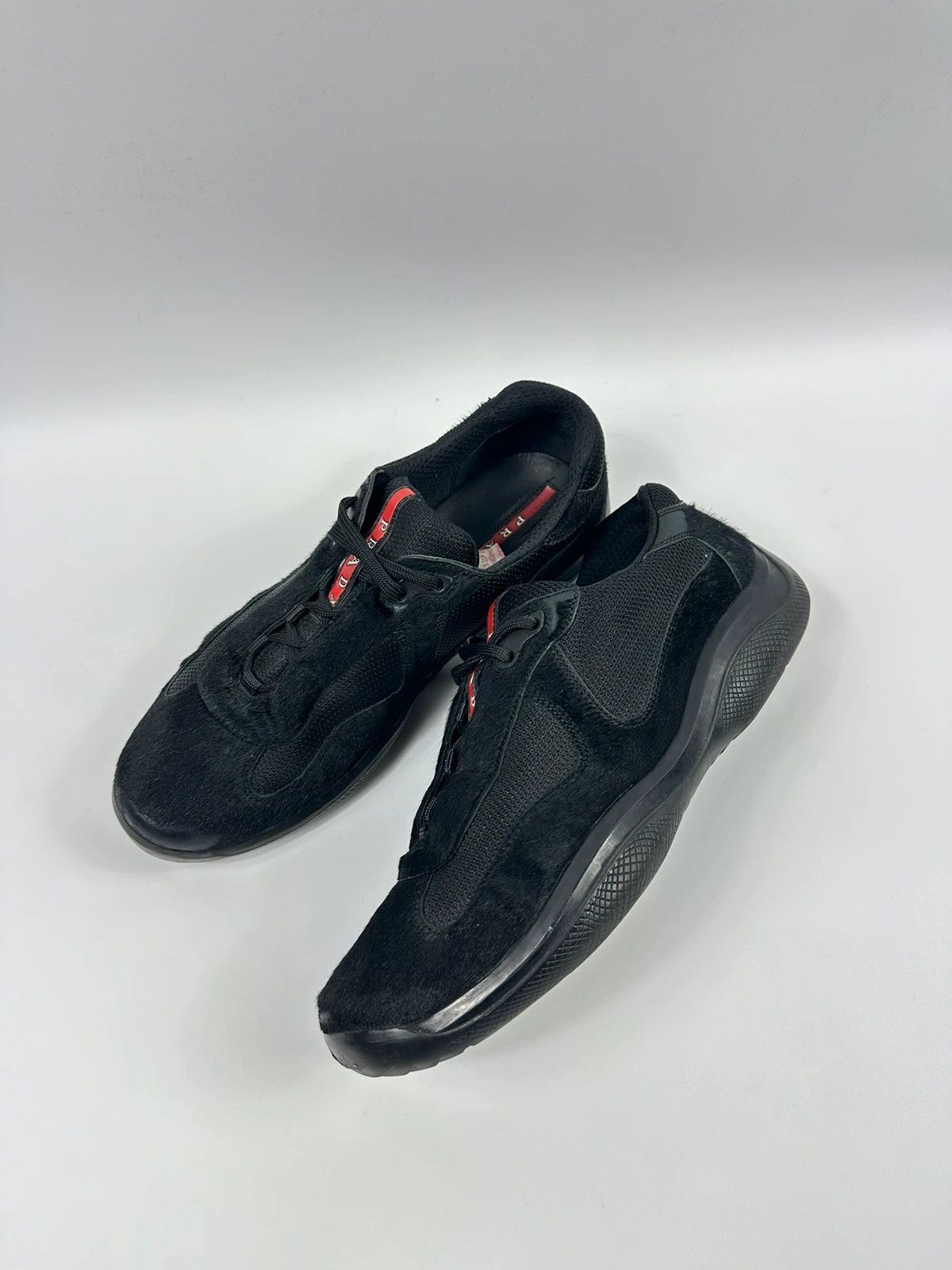 Prada Prada Sport 00’s Black Fur Americas Cup Sneakers Size US 10.5 / EU 43-44 - 13 Thumbnail