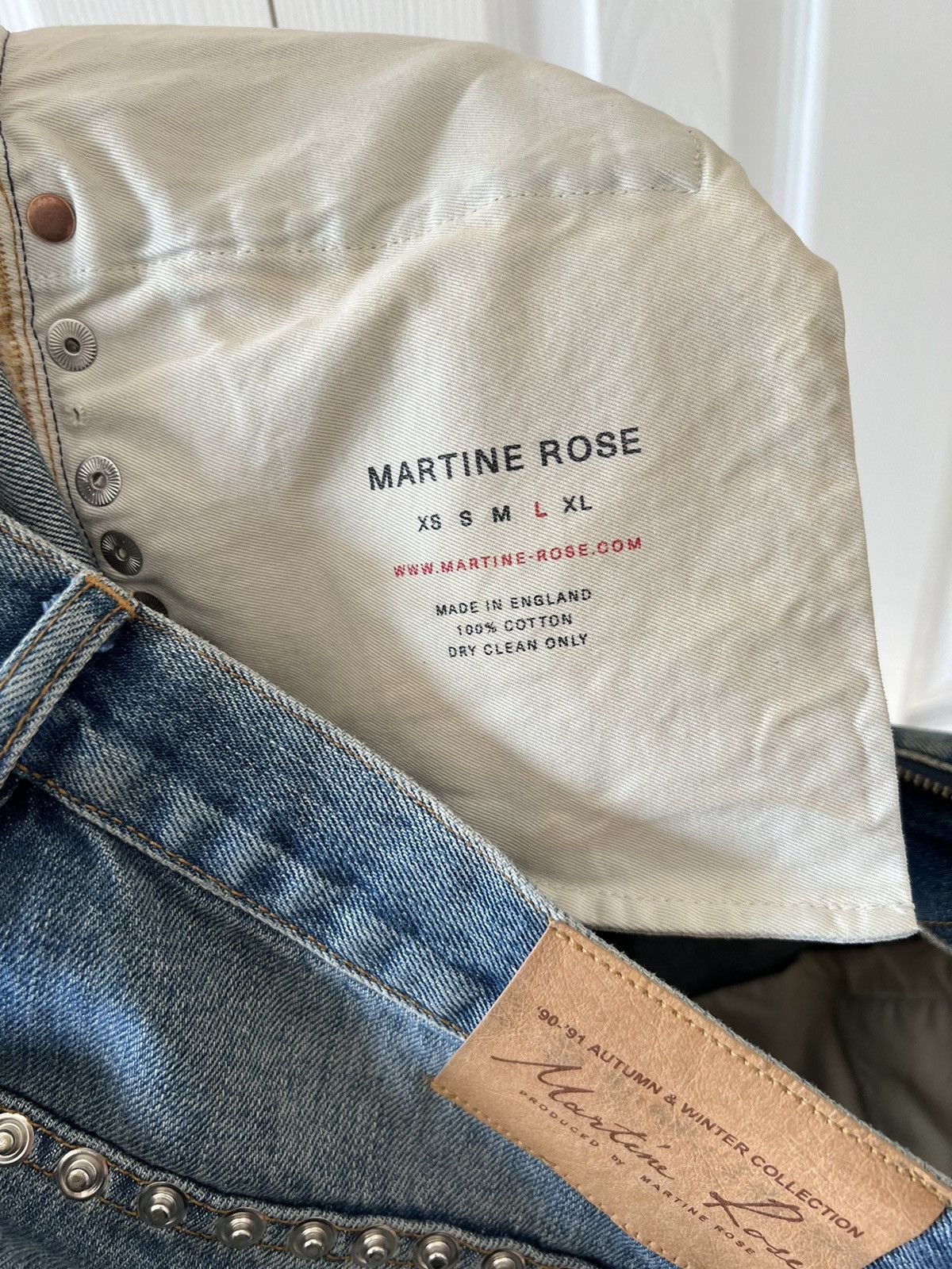 Martine Rose Rare Martine Rose Stud-Embellished Denim Size US 32 / EU 48 - 8 Thumbnail
