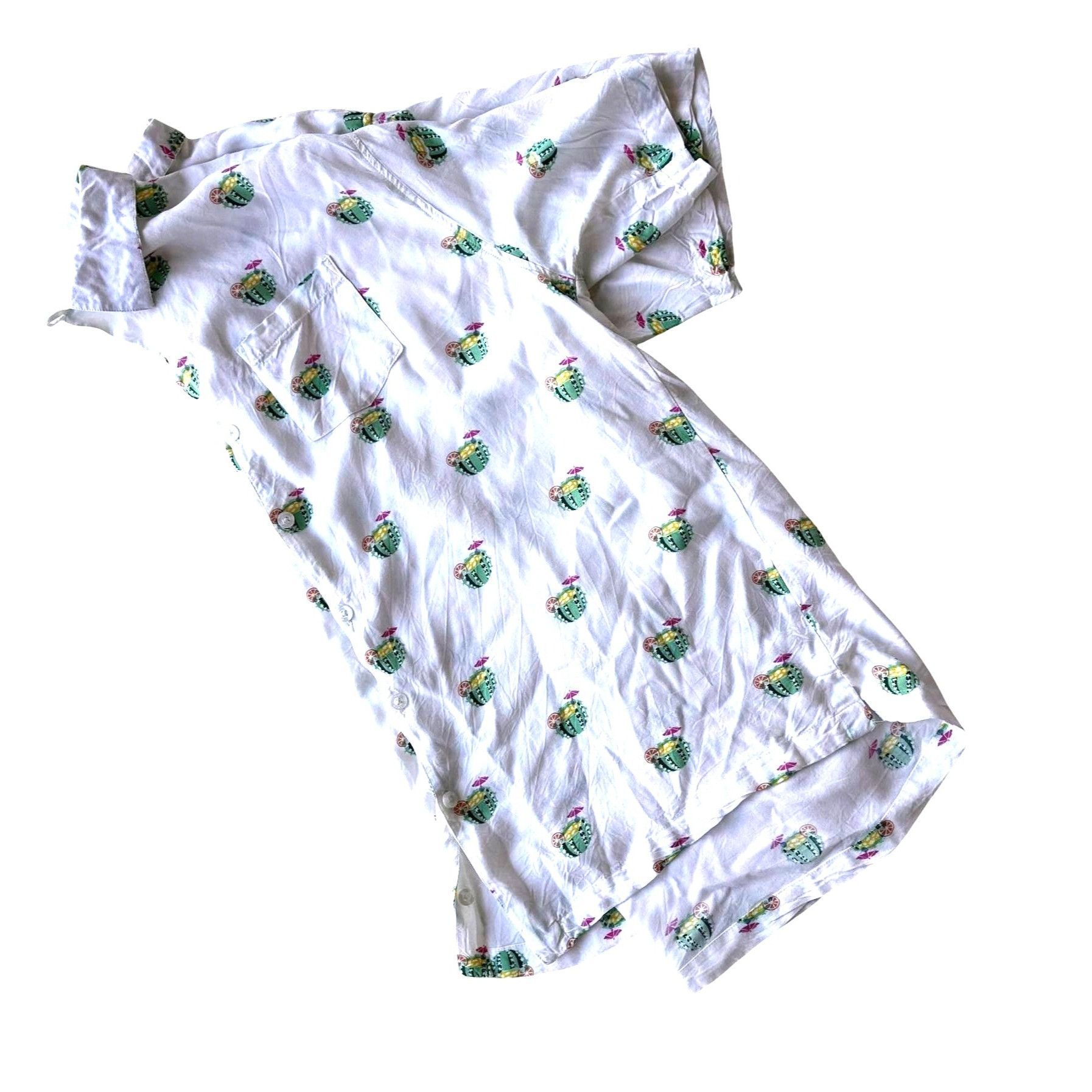 Vintage Rowdy Gentleman Cactus Cocktail Hawaiian Shirt XXL White Cru Size US XXL / EU 58 / 5 - 10 Thumbnail