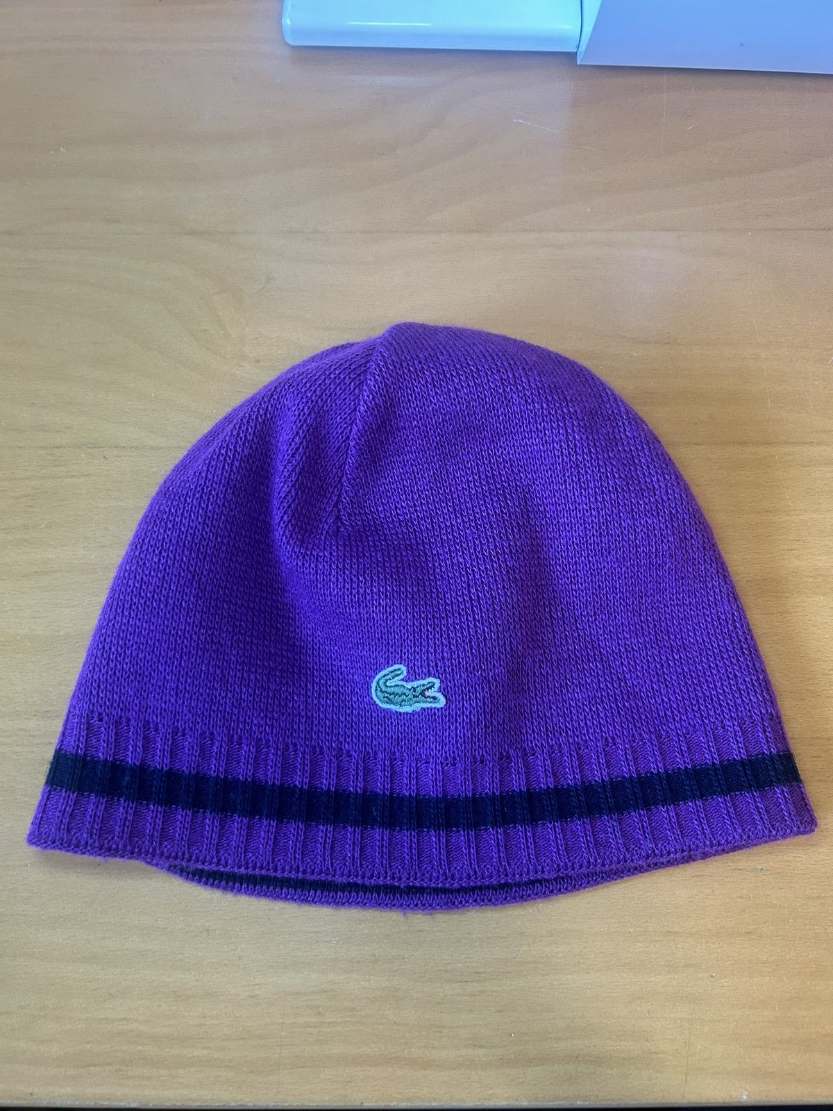 Vintage Lacoste wool reversible beanie