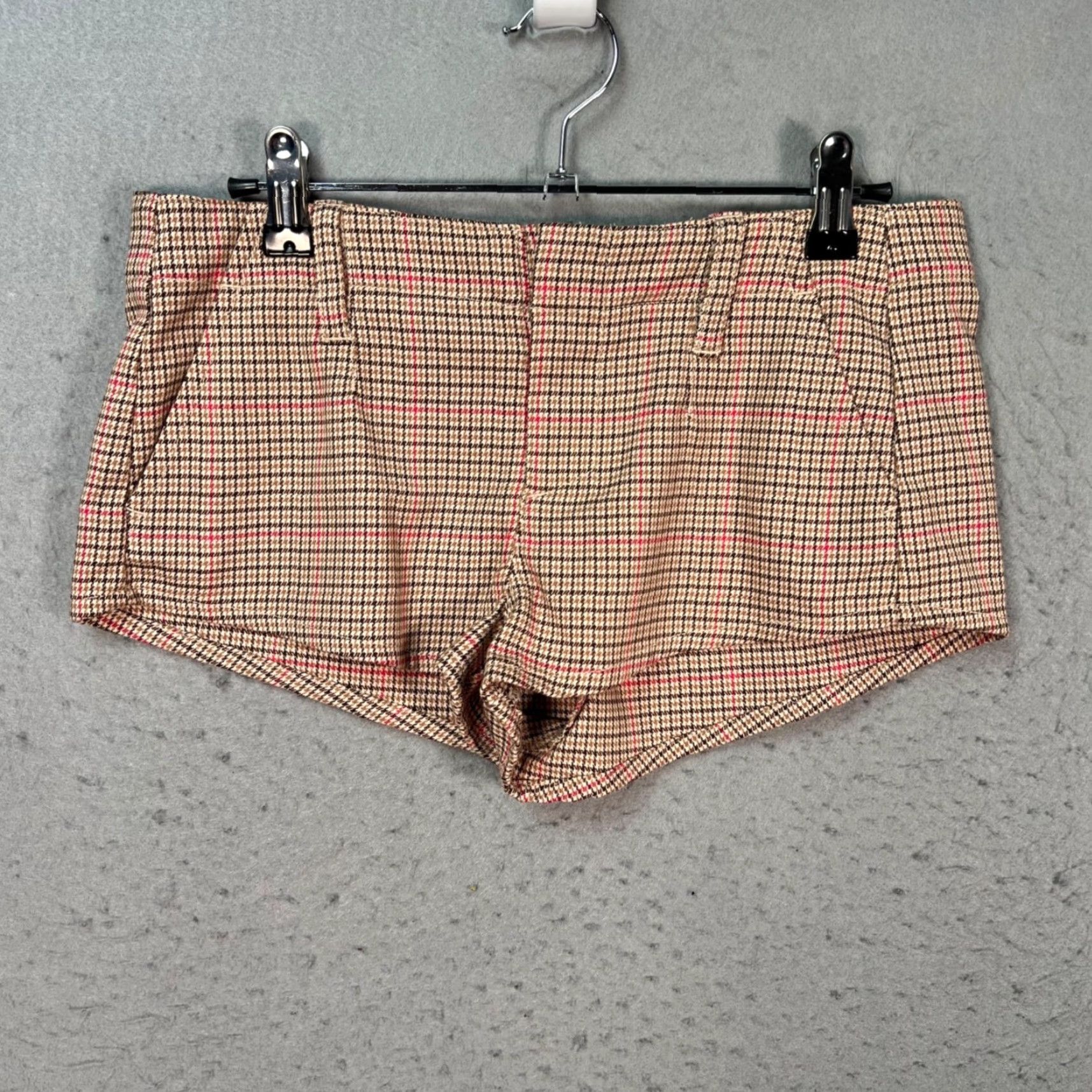 Vintage We The Free Womens Size 2 Plaid Brown & Red Hot Pants Shorts Shirt Hoodie Hat etc Size 26" / US 2 / IT 38 - 2 Thumbnail