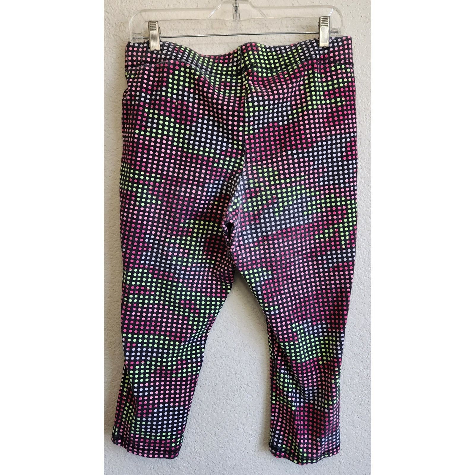 Other Livi Active Purple Green Polka Dot Cropped Yoga Pants 14 16 Size 36" / US 14 / IT 50 - 2 Thumbnail