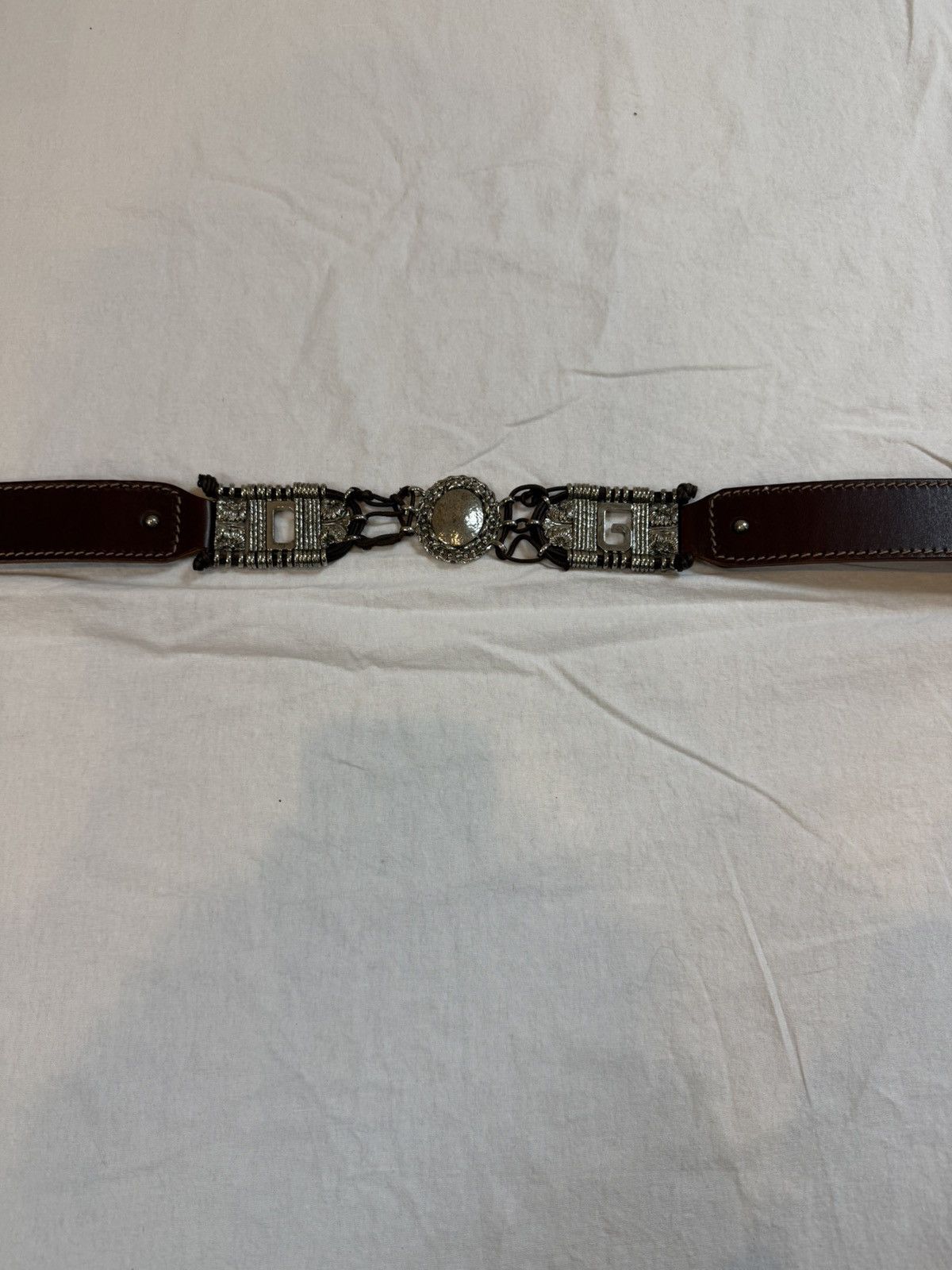 Dolce & Gabbana Western Sliver Calf Leather Belt Size ONE SIZE - 5 Thumbnail