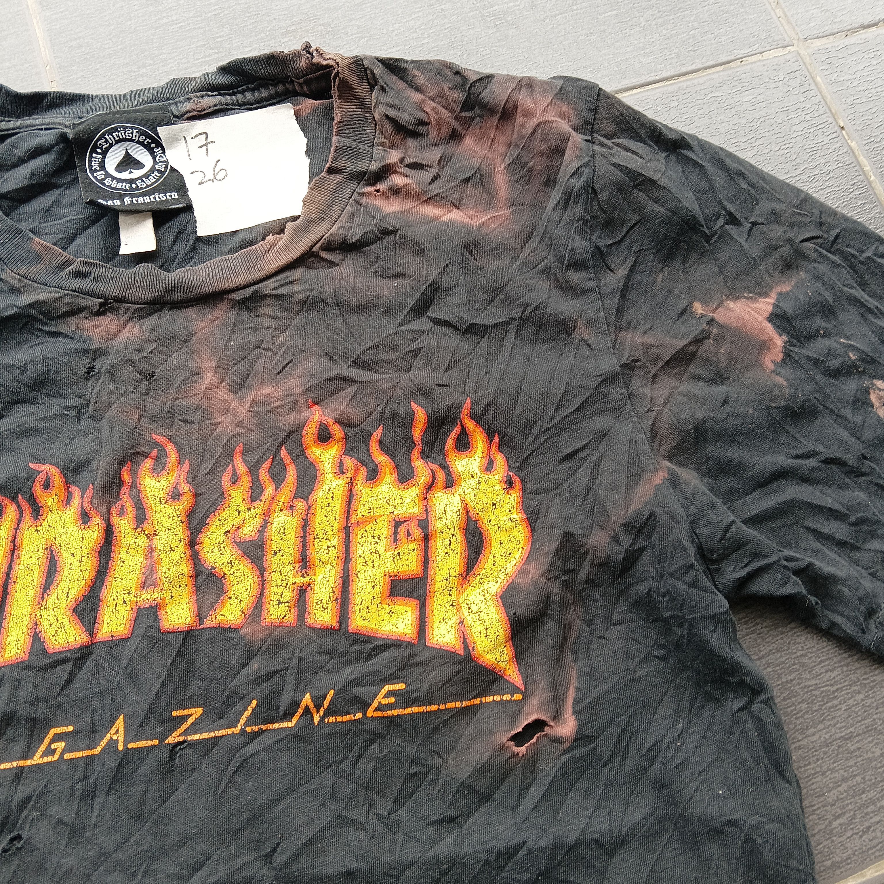 Thrasher thrasher tee BIG LOGO distressed S SKATES Size US S / EU 44-46 / 1 - 3 Thumbnail