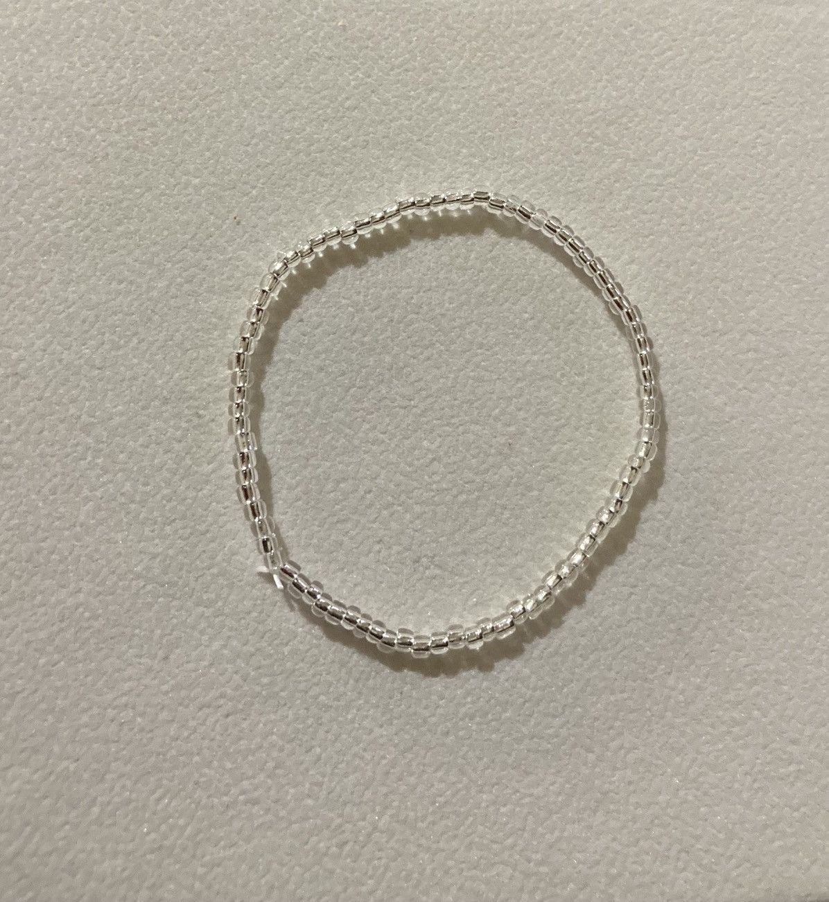 Other Silver coloured shiny beaded plain bracelet Size ONE SIZE - 1 Preview