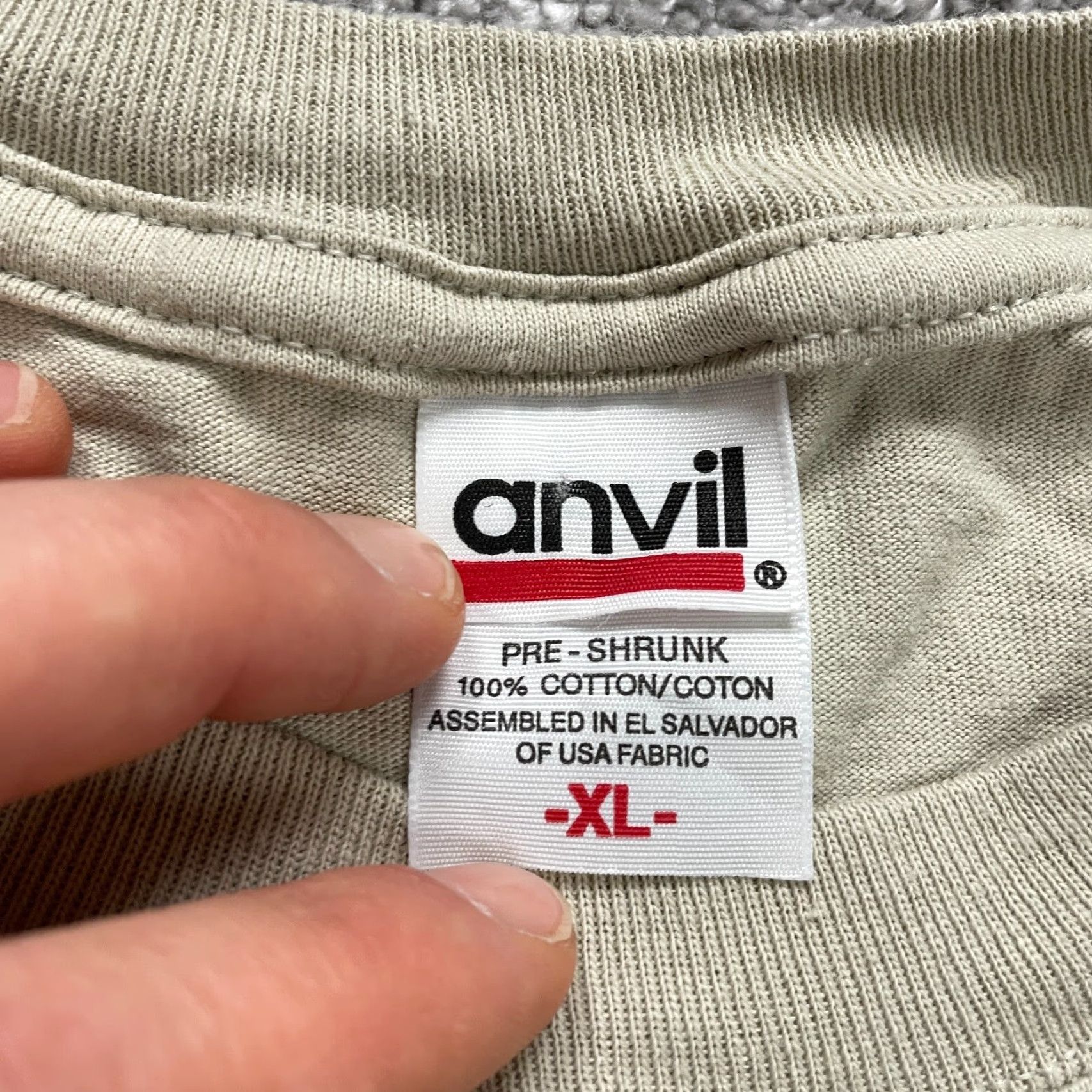 Anvil Anvil Basic Tee T-Shirt Mens XL Brown Cotton Preshrunk Long Sleeve Crew Neck Classic Sports Size XL / US 12-14 / IT 48-50 - 4 Thumbnail
