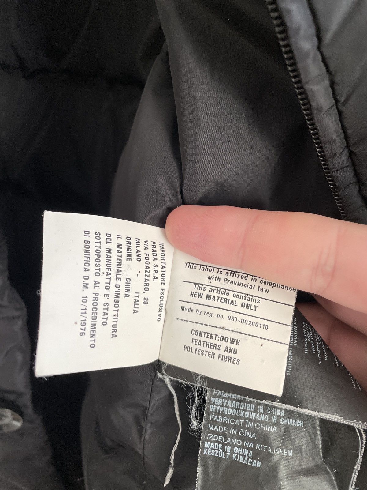 Prada Prada Milano Hybrid Puffer Down Triangle Badge Logo Jacket Size US M / EU 48-50 / 2 - 18 Thumbnail