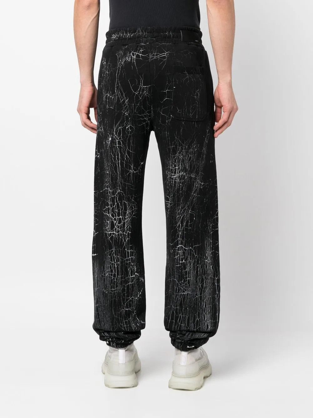 Amiri o1mle0925 Cracked Dye Logo Sweatpants & Joggers in Black Size US 32 / EU 48 - 4 Thumbnail