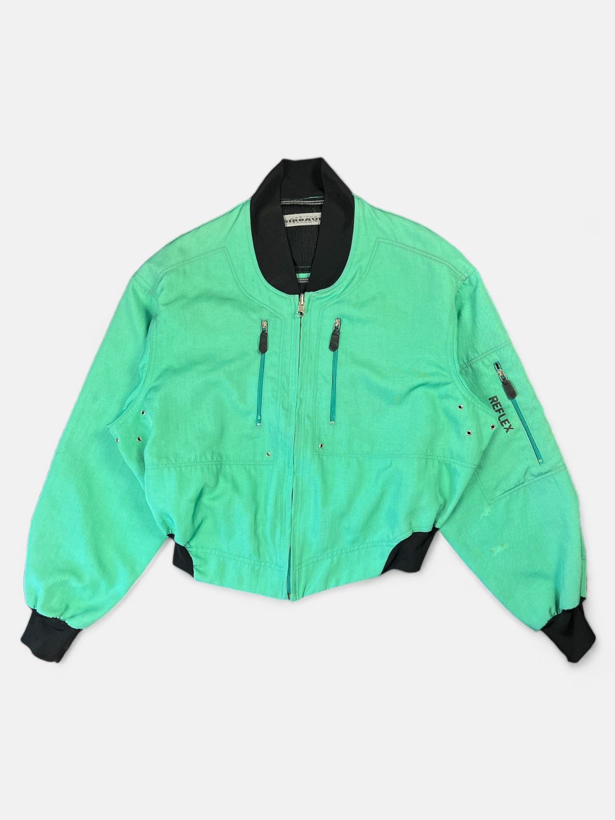image of Marithe Francois Girbaud Marithe François Girbaud - 90’S Reflex Cropped Bombers in Green (Size Medi