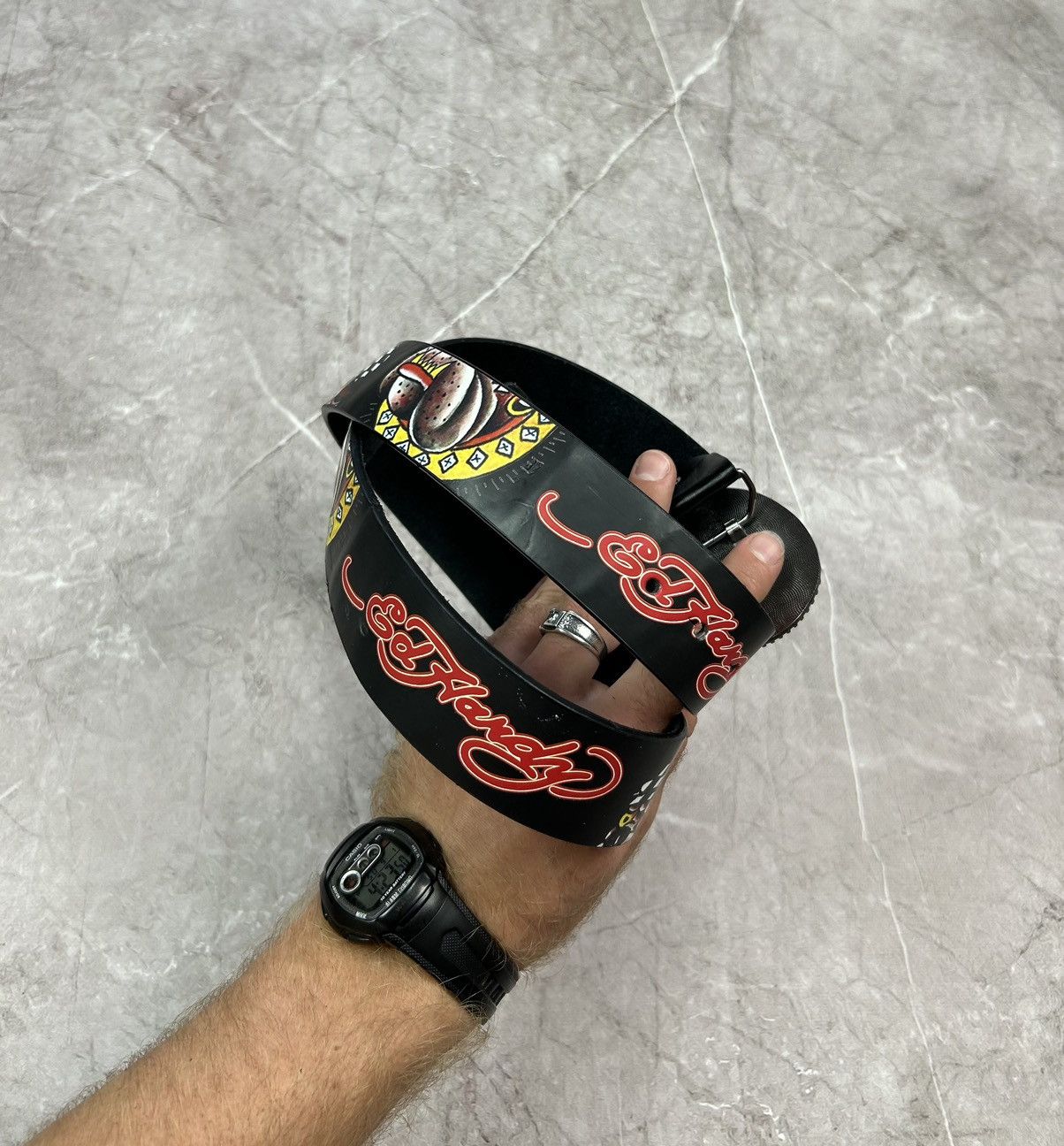 Ed Hardy Ed Hardy Overprint Belt Rhinestones Vintage Drip Y2K Size ONE SIZE - 4 Thumbnail