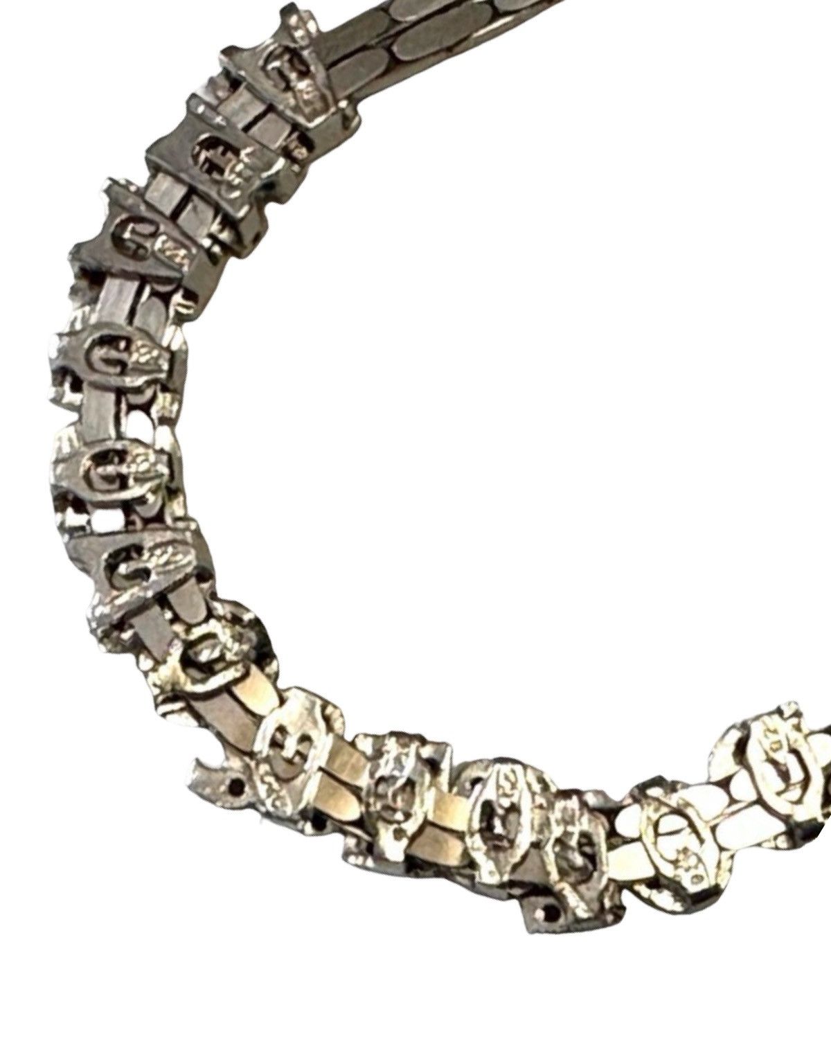 Dolce & Gabbana Embellished Spell Out Silver Necklace Size ONE SIZE - 4 Thumbnail