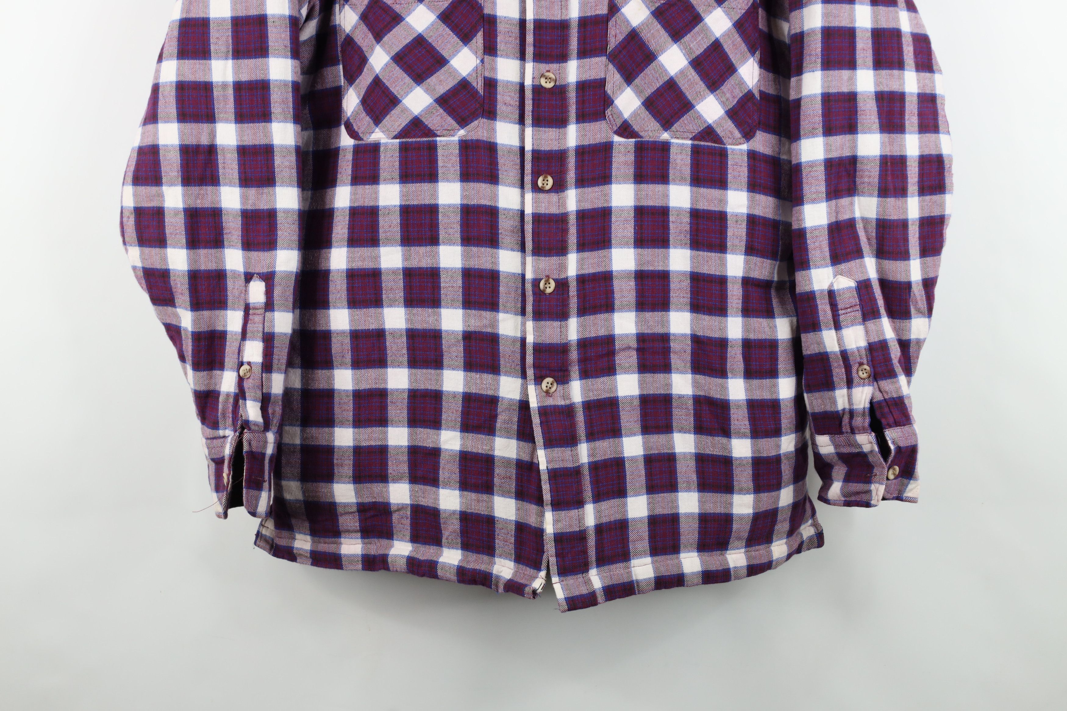 Vintage Vintage 90s Streetwear Flannel Button Shirt Jacket Plaid Size US L / EU 52-54 / 3 - 3 Thumbnail