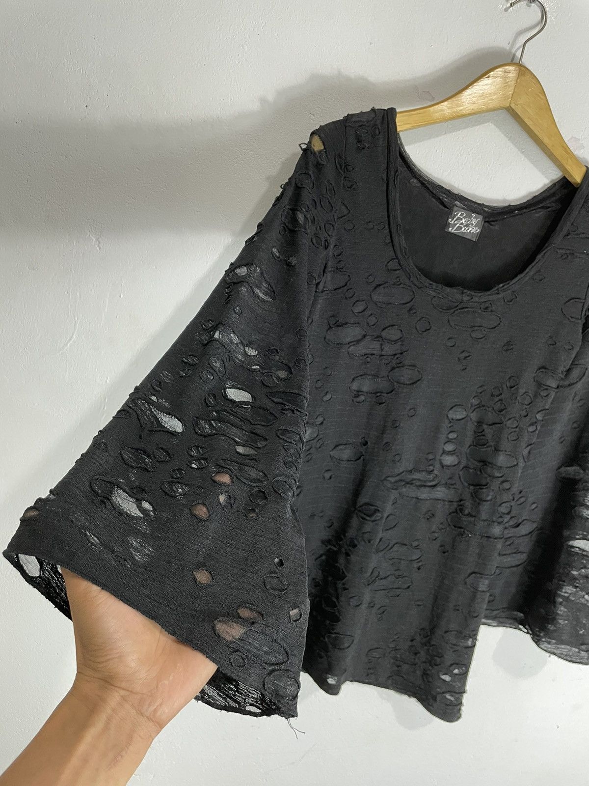 If Six Was Nine Babyburn Distressed Flare longsleeve ifsix lgb punk style Size XS / US 0-2 / IT 36-38 - 3 Thumbnail