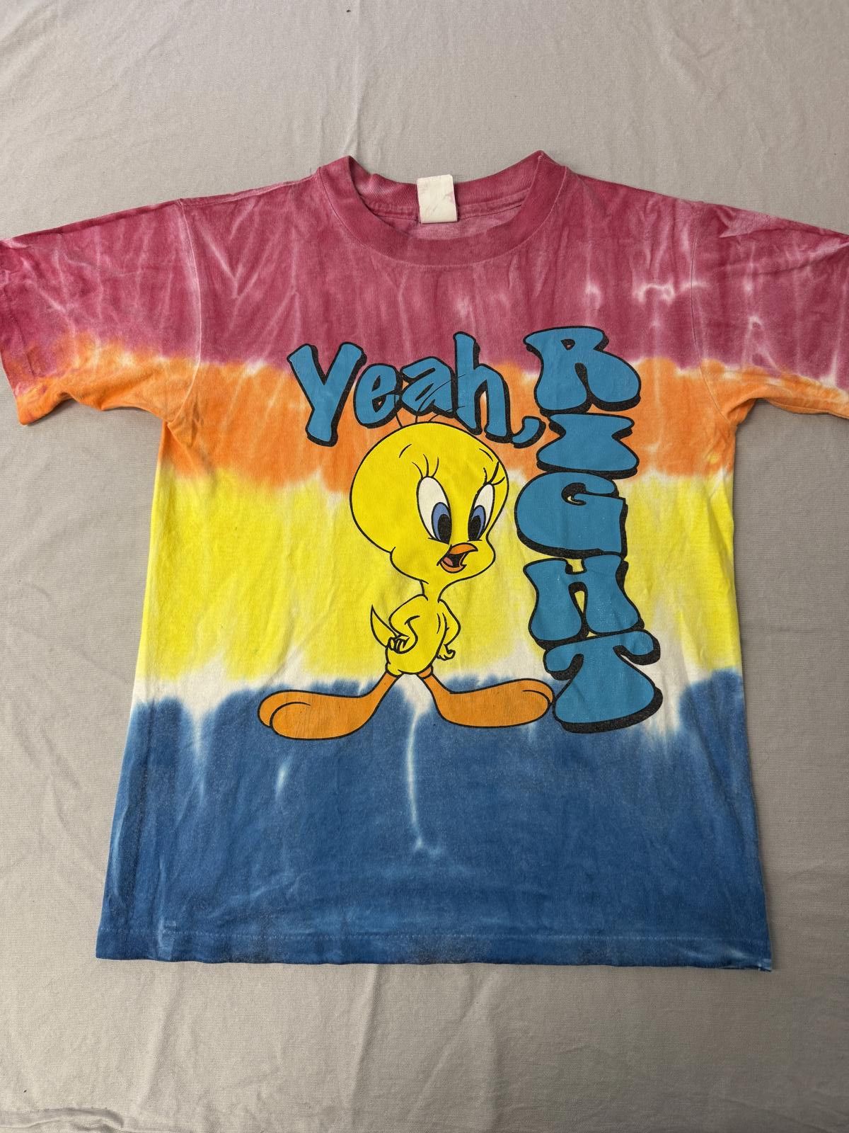Designer VTG Looney Tunes Tweety Bird T-shirt Yeah Right Tie Dye L Size US L / EU 52-54 / 3 - 1 Thumbnail