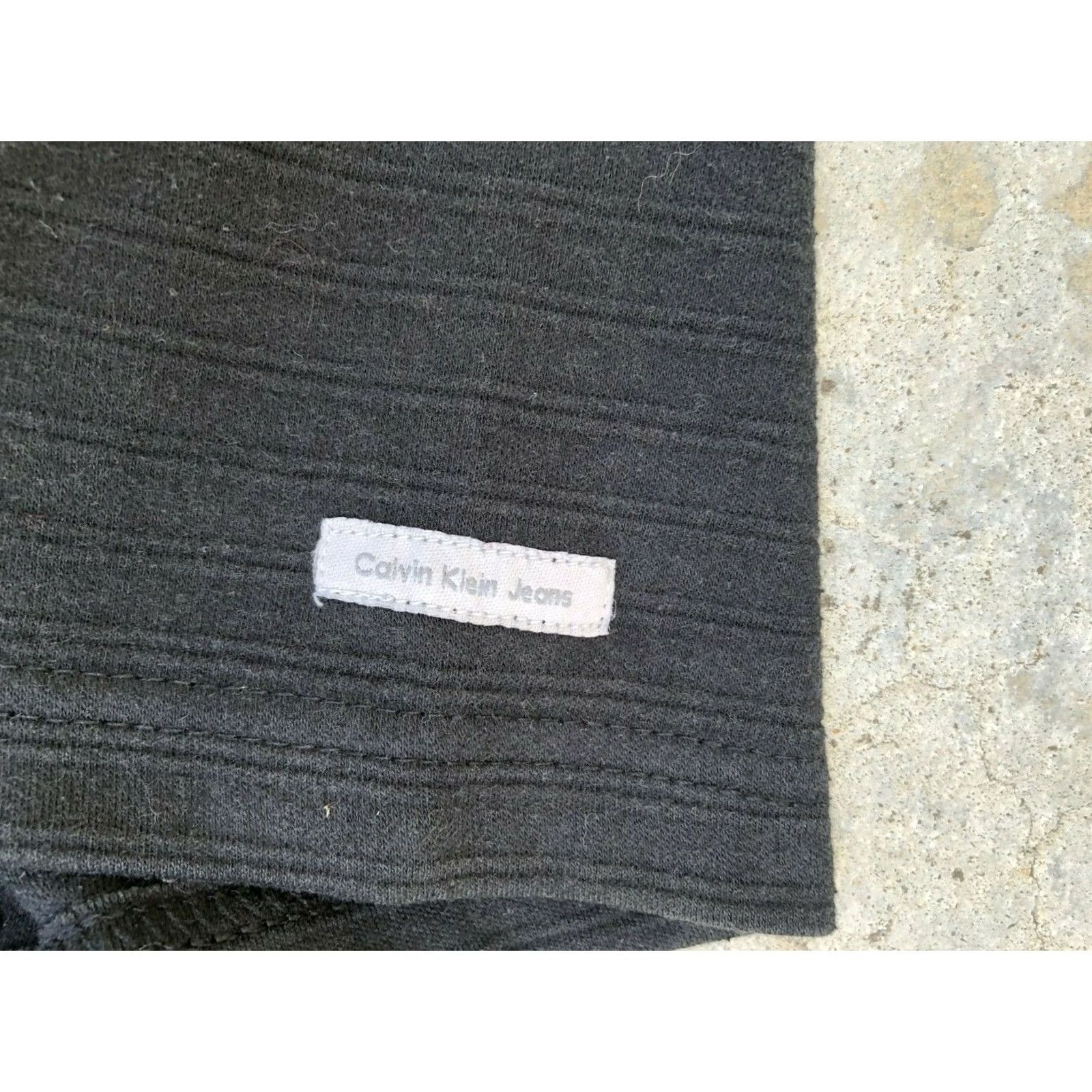 Calvin Klein Vintage Calvin Klein T Shirt Medium Retro 90s Striped Thermal Men's Size US M / EU 48-50 / 2 - 2 Thumbnail