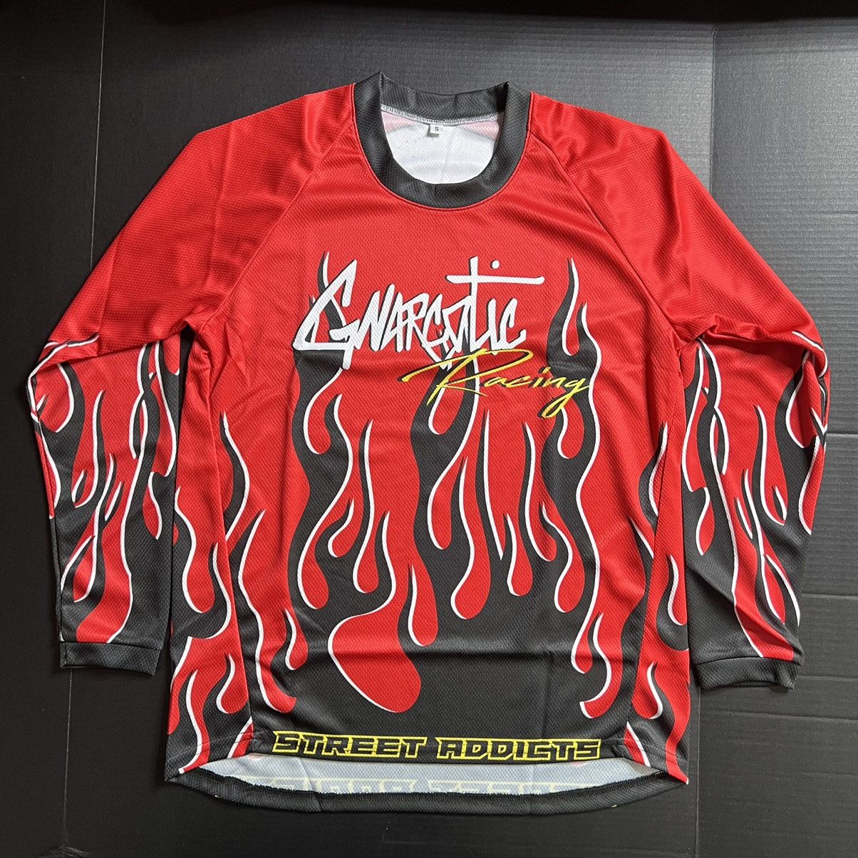 Gnarcotic Gnarcotic Racing Black Flame Red Long Sleeve Shirt - LG Size US L / EU 52-54 / 3 - 1 Thumbnail