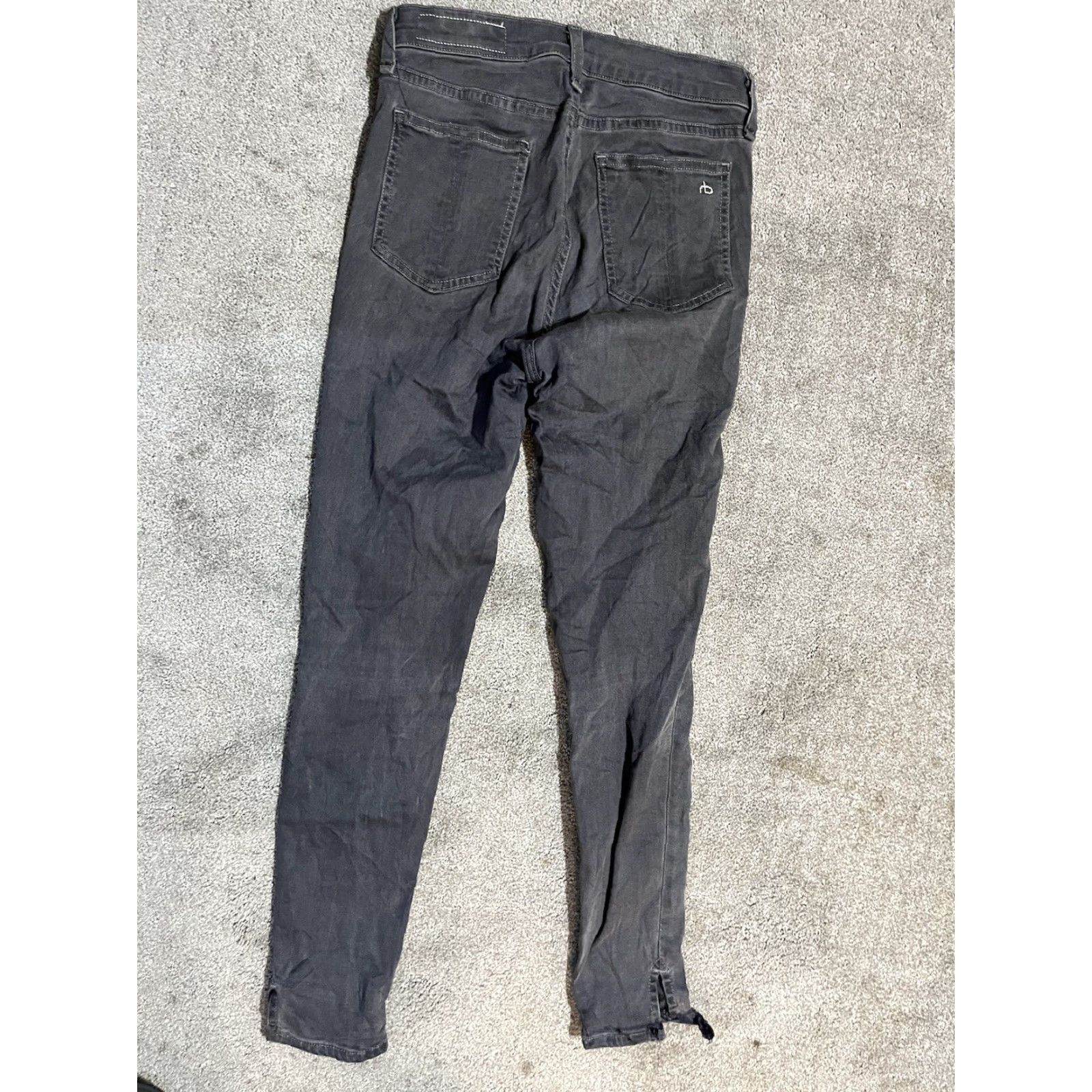 Rag & Bone rag & bone Jeans Womens 27 Black 10 inch Capri Crop Dark Wash USA Made Size 27" / US 4 / IT 40 - 3 Thumbnail