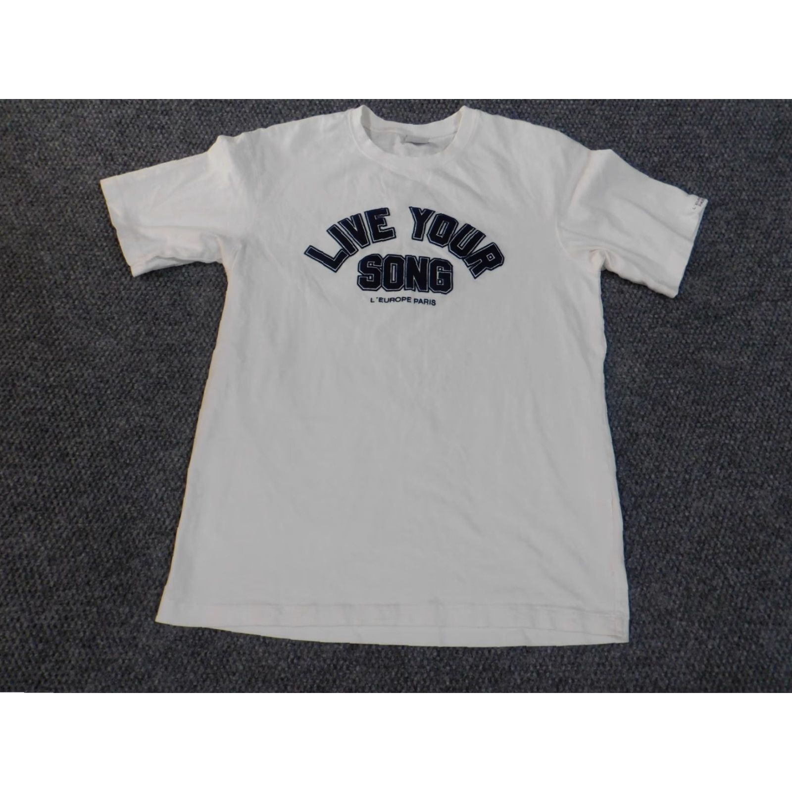 Zara Zara Shirt Mens Small White Paris Retro Classic Crew Neck Cotton Knit T-Shirt Short Sleeve City Stretch Size US S / EU 44-46 / 1 - 3 Thumbnail