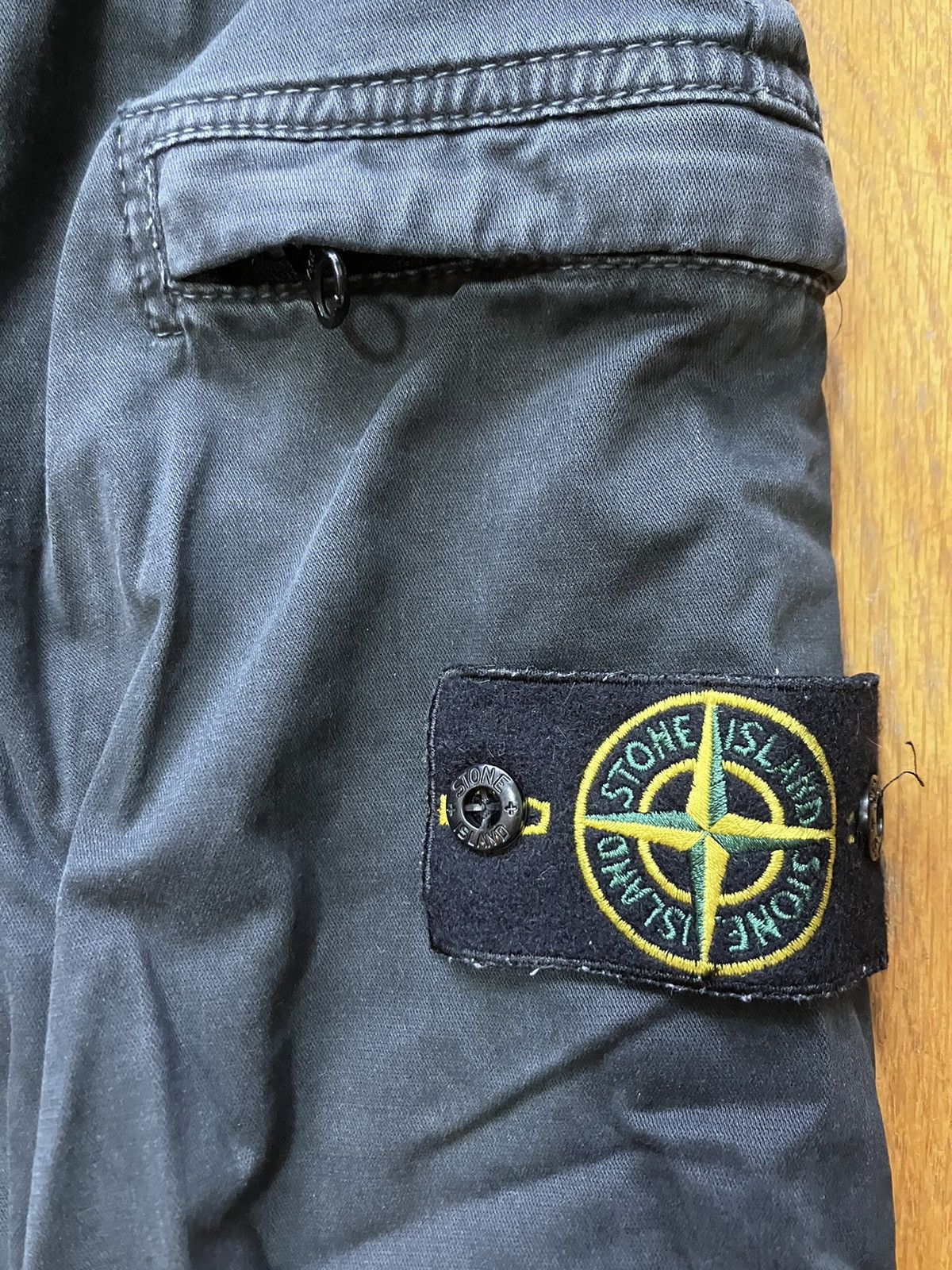 image of Stone Island Black Cargo Shorts, Men's (Size 30)