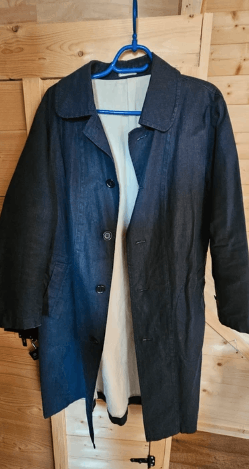 Issey Miyake trench coat jacket Plantation Vintage denim