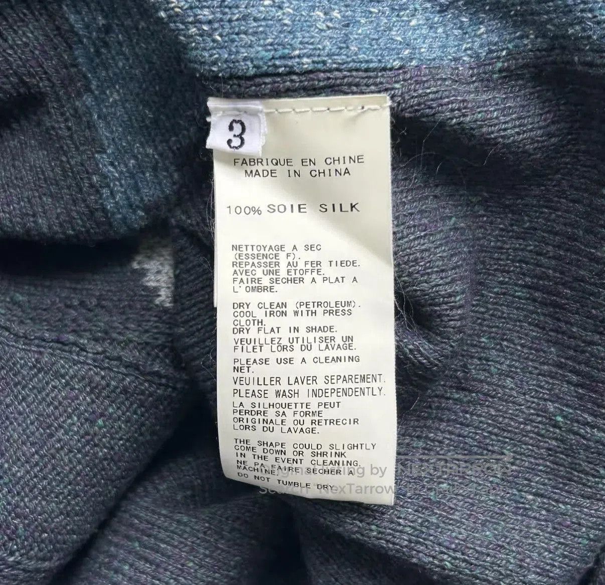 Yohji Yamamoto Blue Geometric Pattern V. Size US L / EU 52-54 / 3 - 6 Thumbnail
