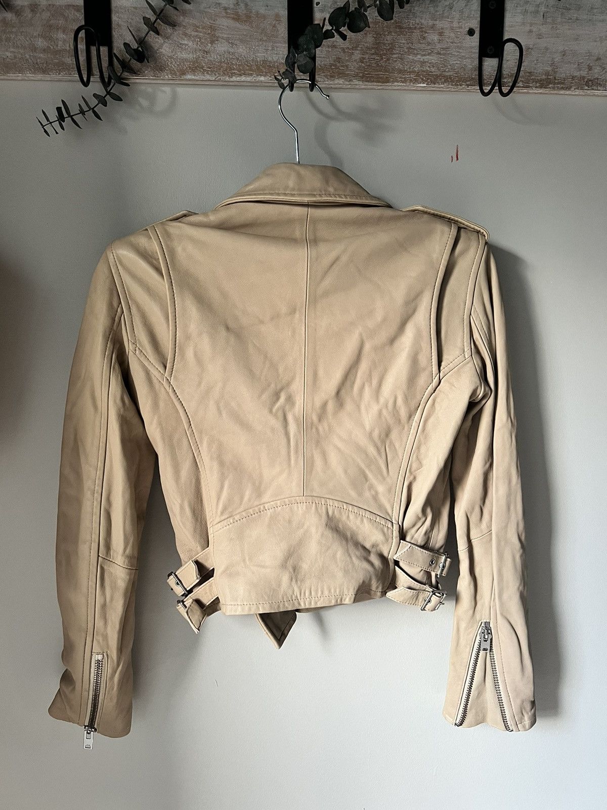 Iro Iro Asheville Leather Cropped Moto Jacket Size XS / US 0-2 / IT 36-38 - 2 Thumbnail