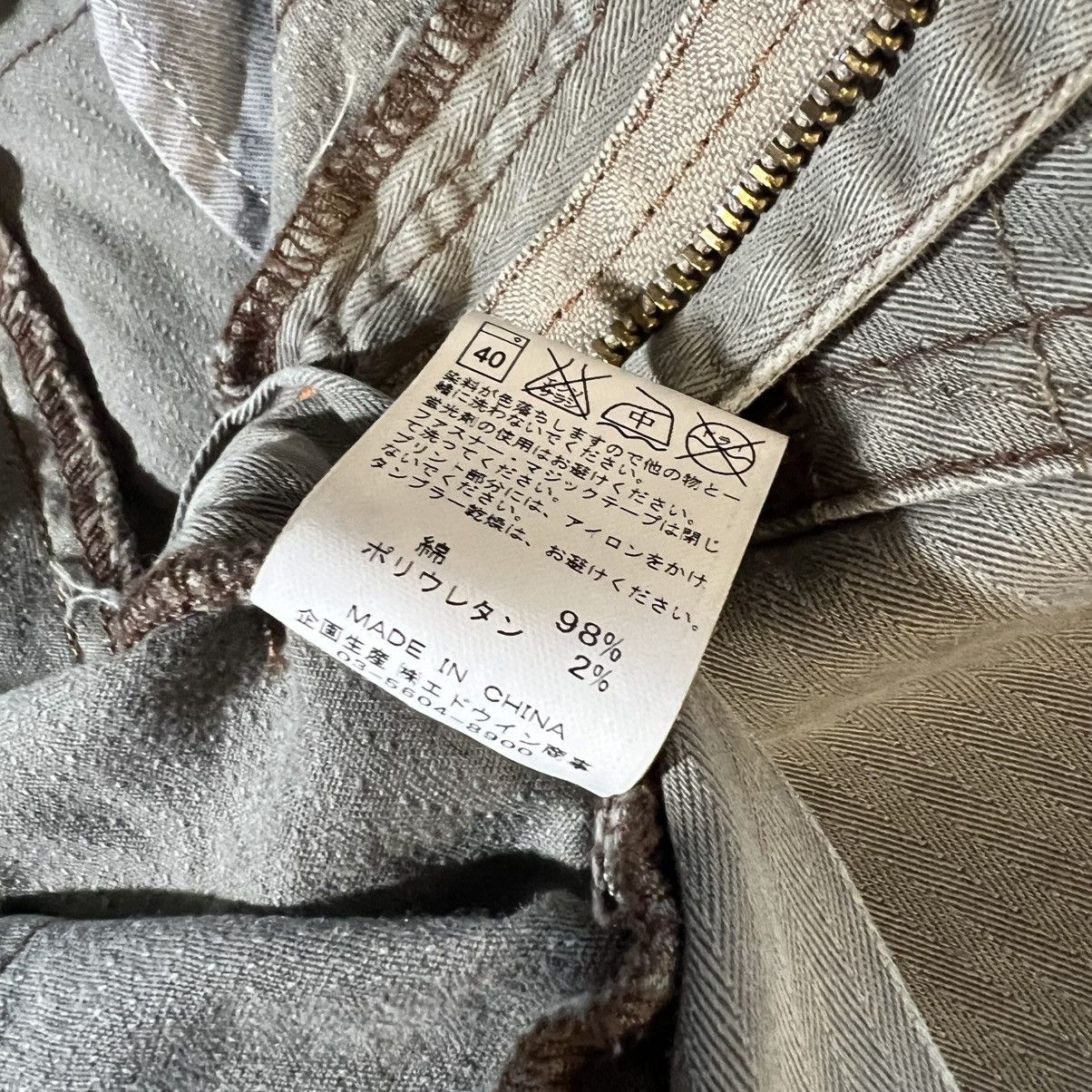 Edwin × Japanese Brand Edwin 505 Khaki Herringbone Cargo Pants Size US 32 / EU 48 - 7 Thumbnail