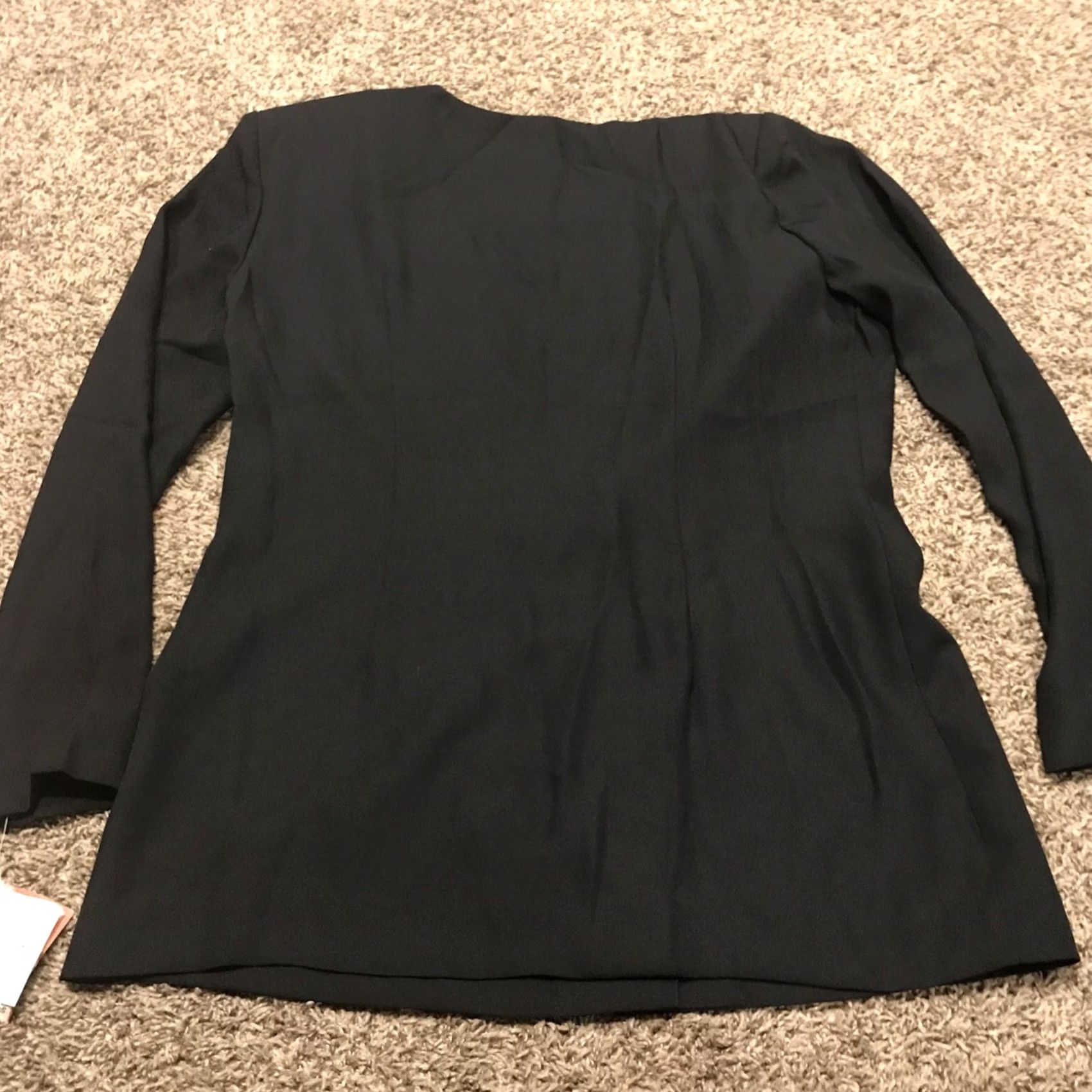 Vintage VINTAGE Leslie Fay Shirt Womens 12 Black Button Up Top NWT 1990s Secretary/Geek Mens WomenGirls Size XL / US 12-14 / IT 48-50 - 4 Thumbnail