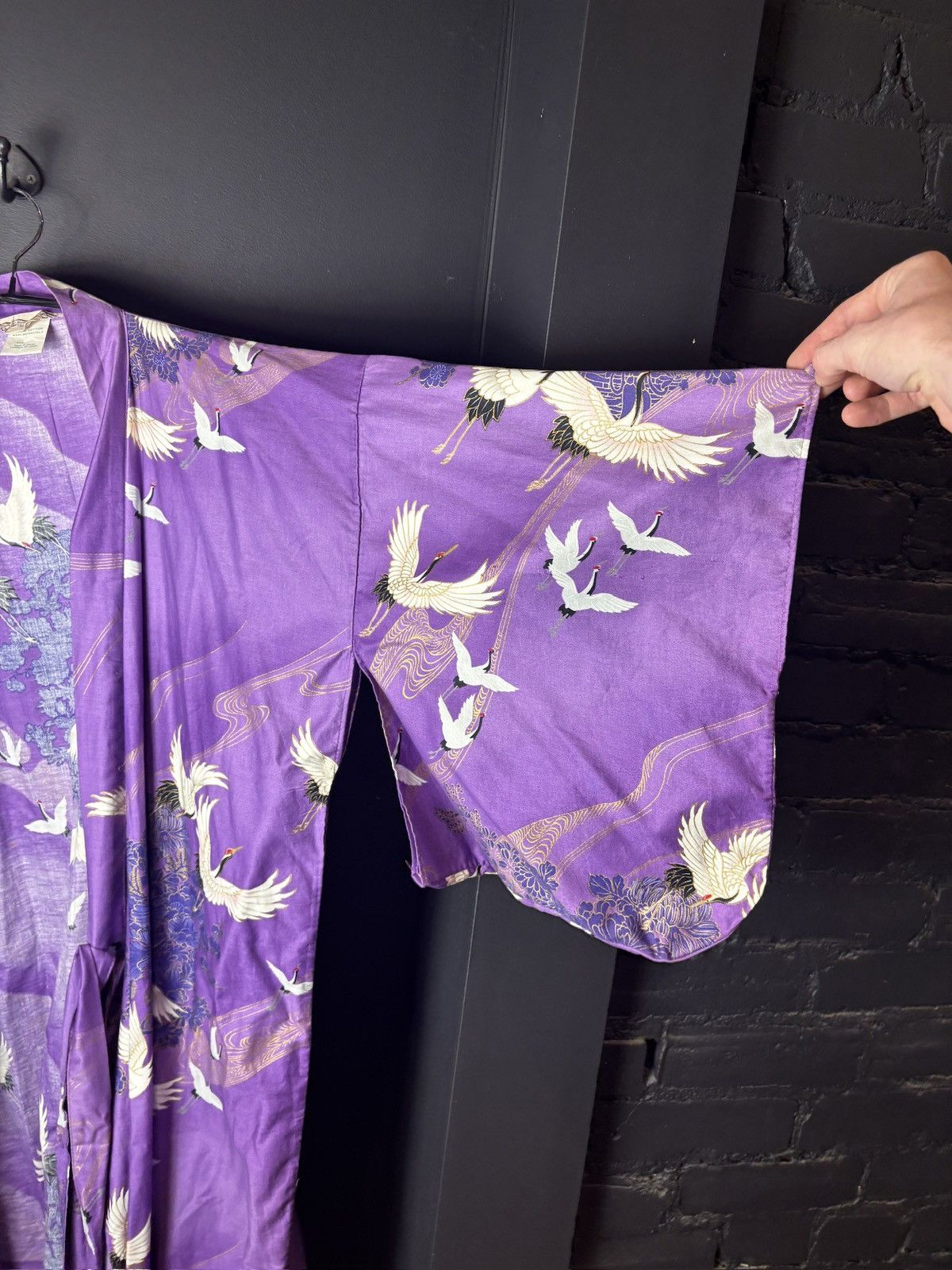Vintage Japanese Vintage Robe Bath Sleep Kimono Made in Japan 1970s Size L / US 10 / IT 46 - 11 Thumbnail
