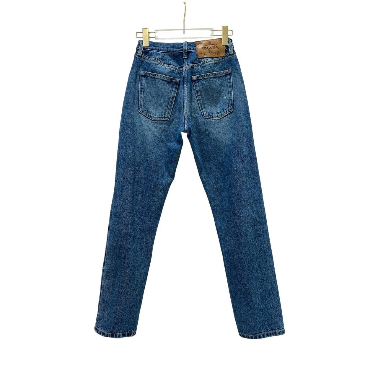 Prada Prada Wide-Leg Denim Jeans Sz. 25 Size 25" / US 0 / IT 36 - 2 Thumbnail