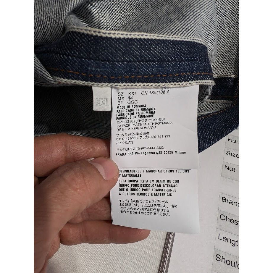 Prada o1rshd1 Selvage Denim in Blue Size US XXL / EU 58 / 5 - 13 Thumbnail