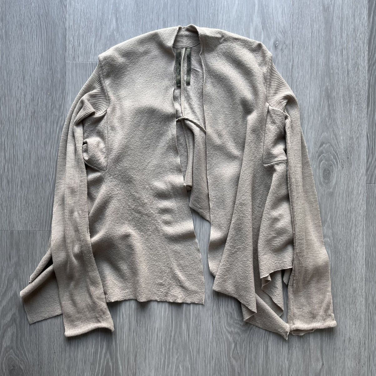 Rick Owens Rick Owens SS06 Tungsten Boiled Wool Vintage Pearl Cardigan Size M / US 6-8 / IT 42-44 - 1 Thumbnail