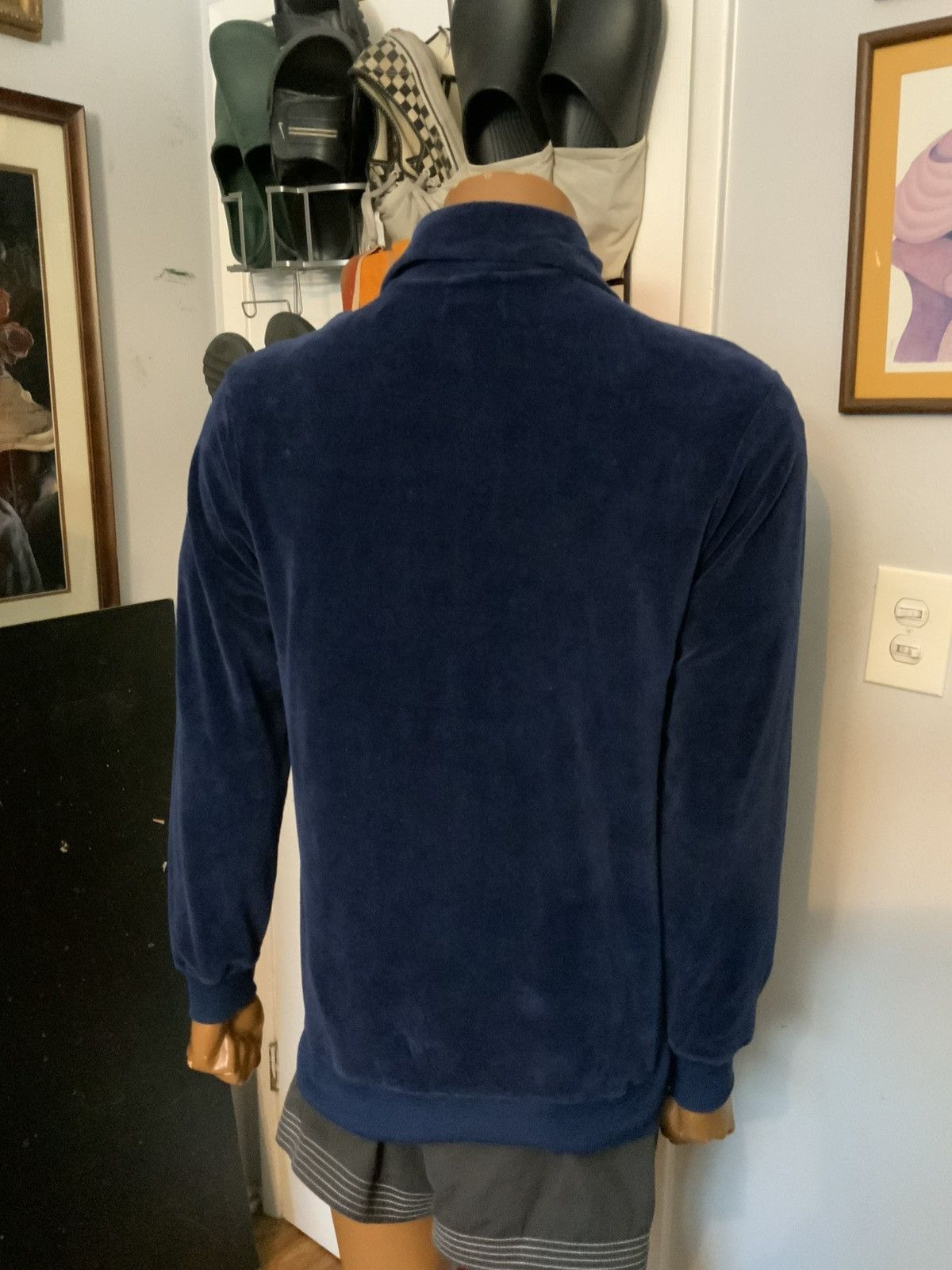 Vintage Vintage 70s The Broadway University Shop Velour Zip Pullover Size US L / EU 52-54 / 3 - 7 Thumbnail